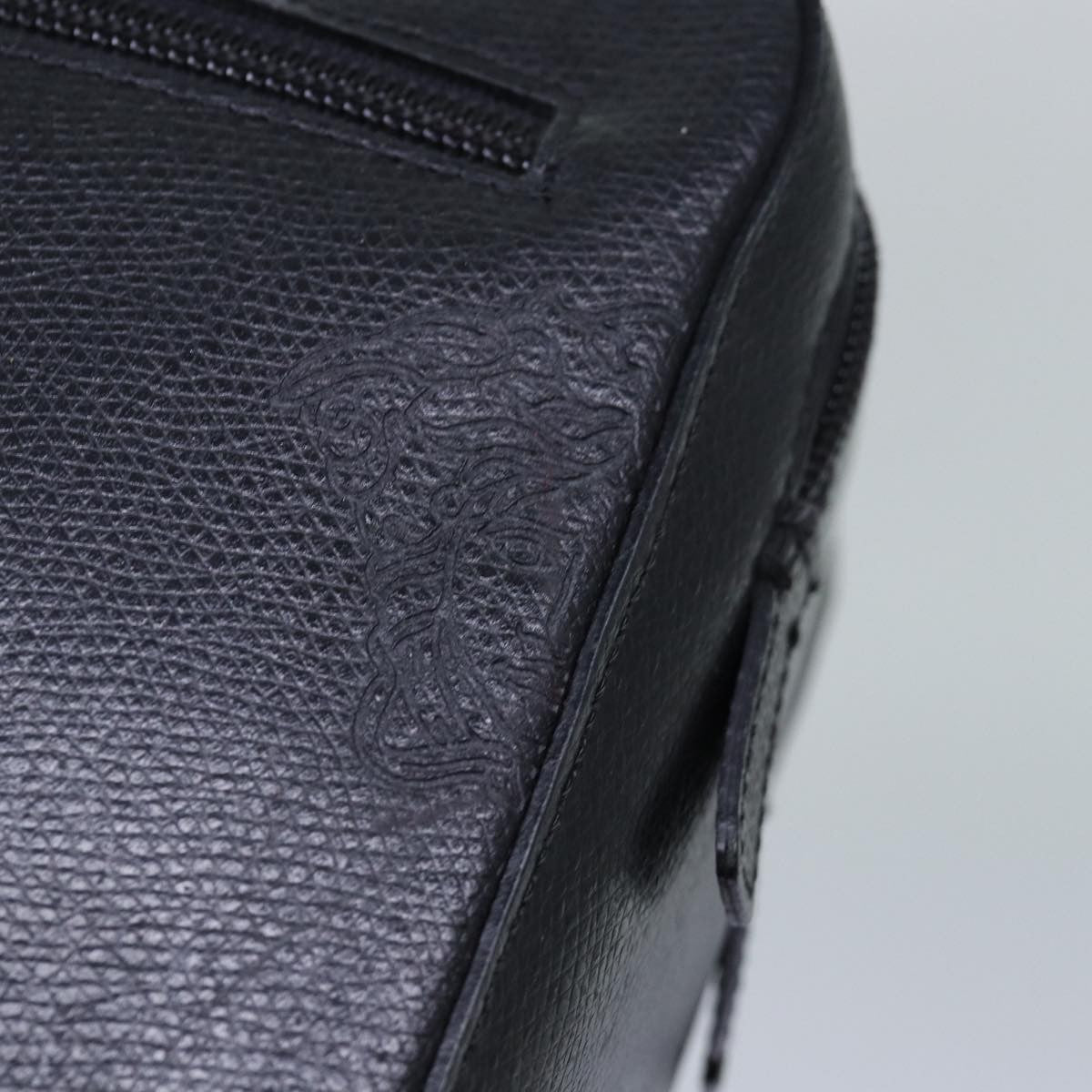 Versace Vintage Clutch Leather Black Leather Clutche & Pouche Bag (Pre-Owned)