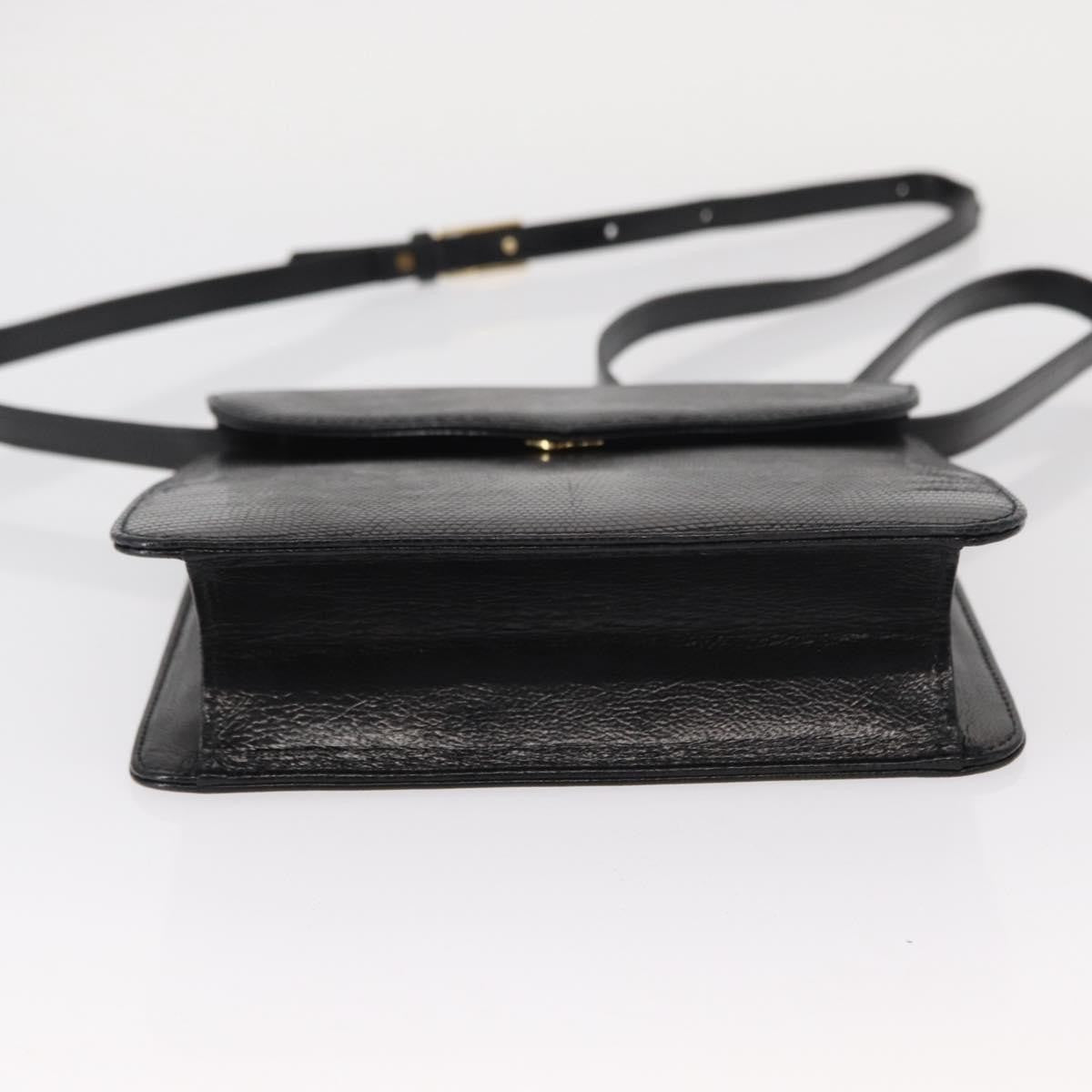 Saint Laurent Vintage Leather Black Leather Shoulder Bag Bag (Pre-Owned)