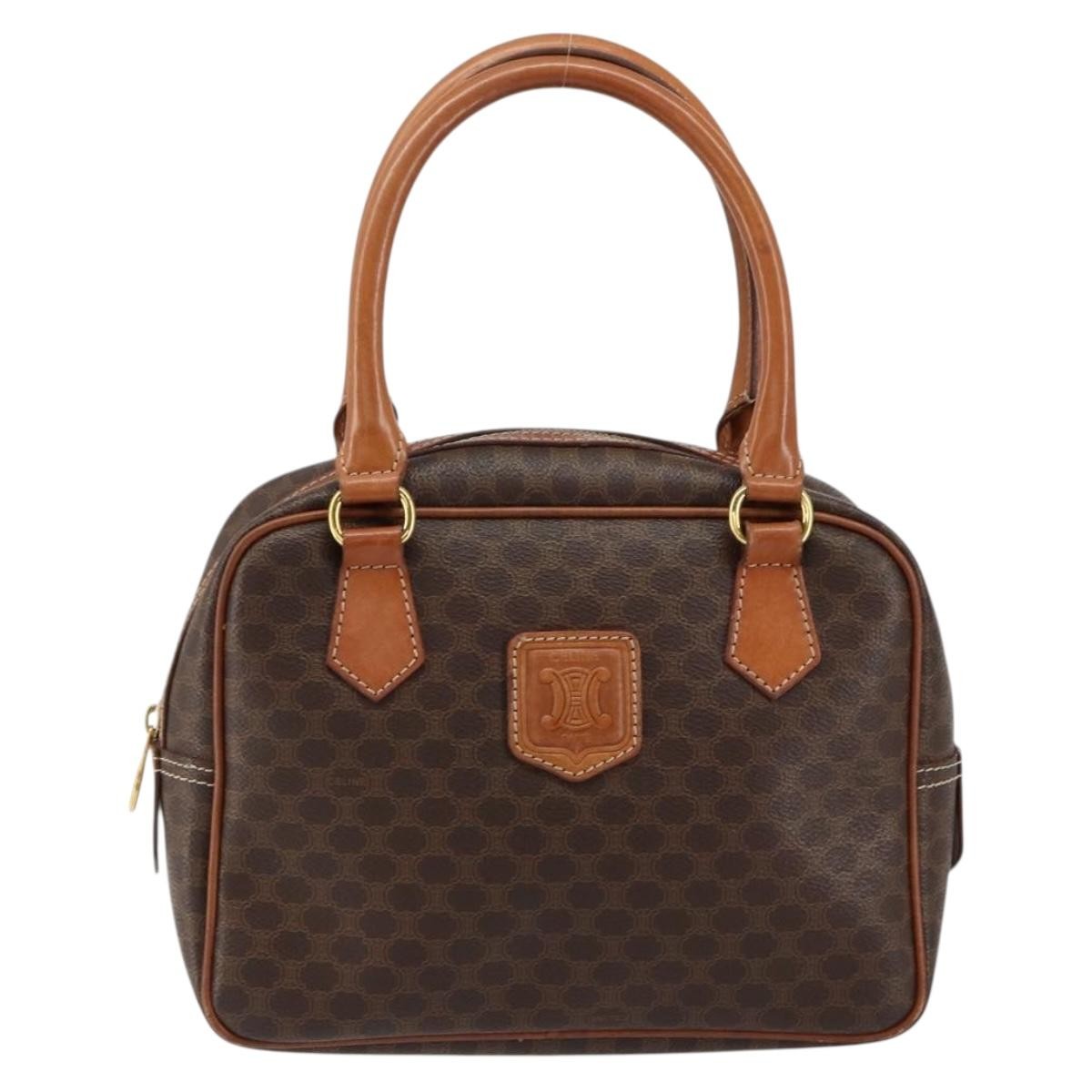 Celine Macadam Macadam With Leather Brown Canvas Handbag (Pre-Owned)