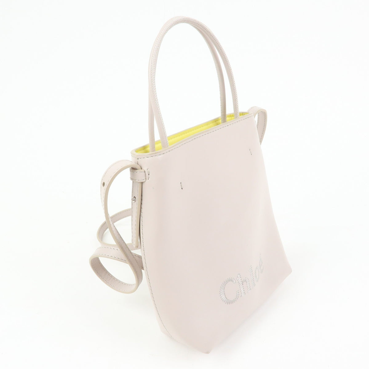 Chloe Sense Leather Pink Leather Tote Bag Bag (Pre-Owned)