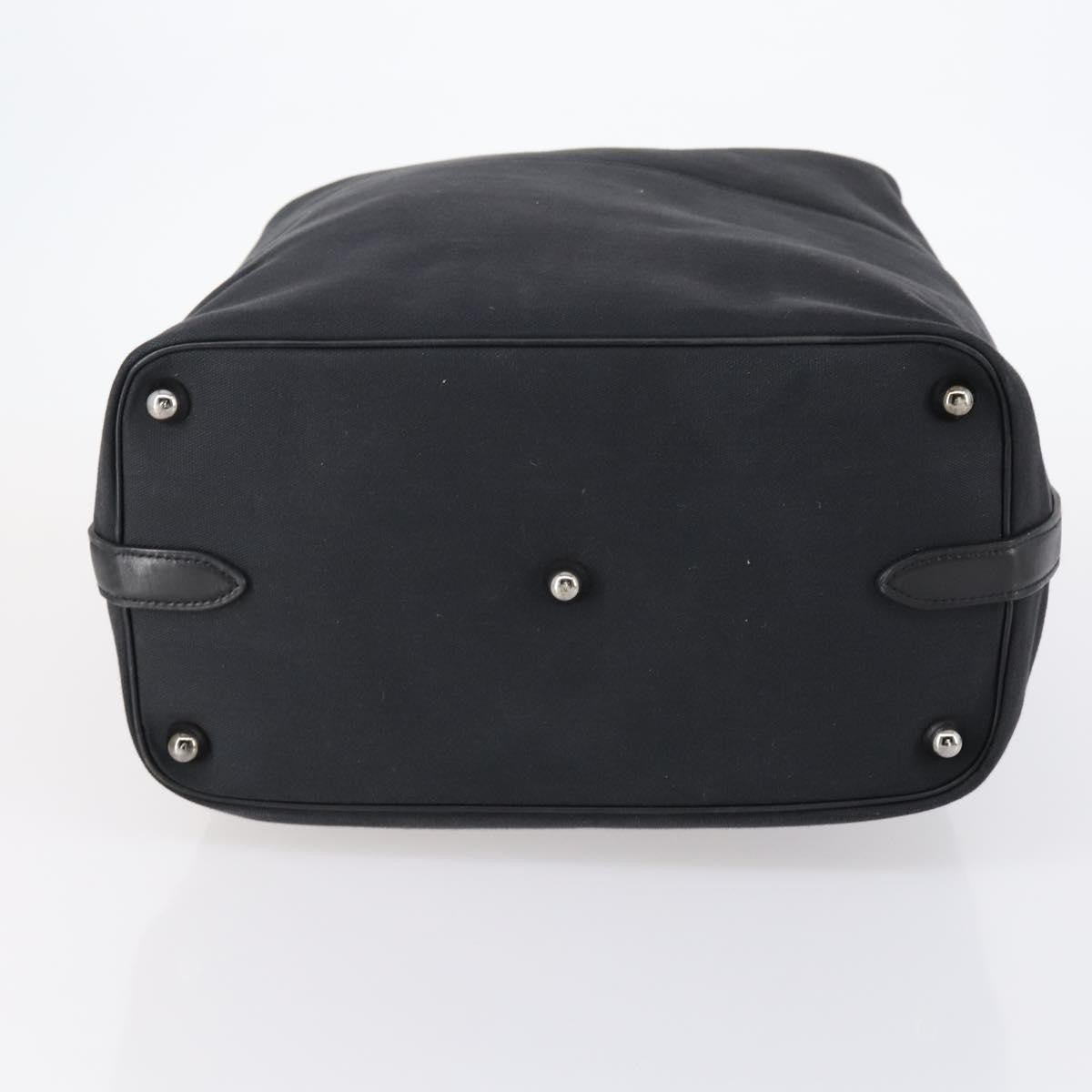 Gucci Vanity Tote Canvas Black Canvas Handbag (Pre-Owned)