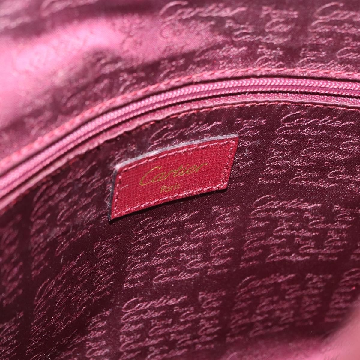 Cartier Must Line Leather Burgundy Leather Handbag (Pre-Owned)
