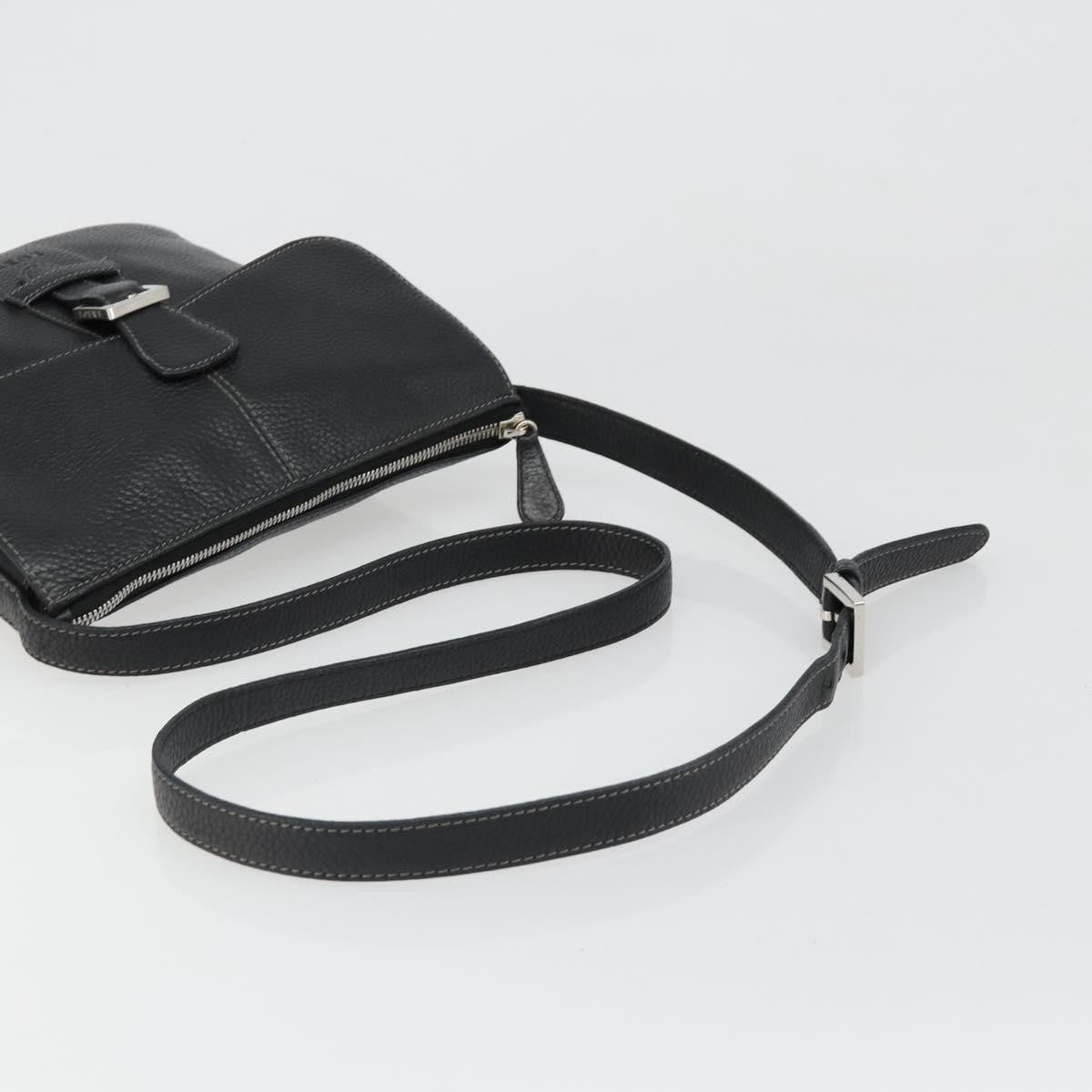 Loewe Vintage Leather Black Leather Shoulder Bag Bag (Pre-Owned)