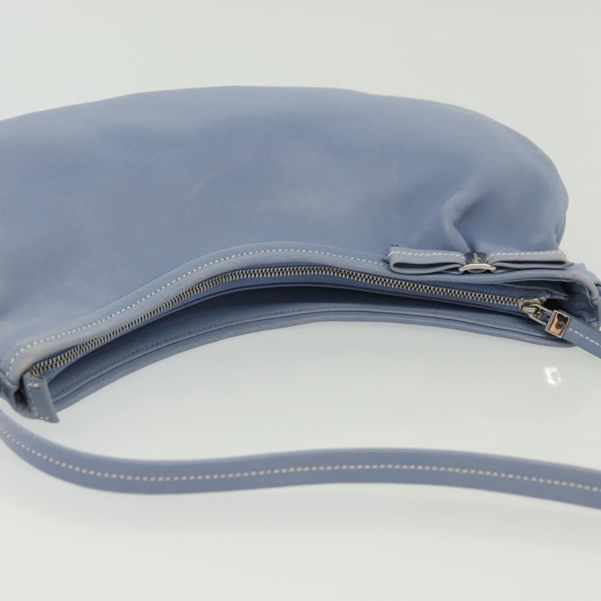 Salvatore Ferragamo Vala Leather Blue Leather Shoulder Bag Bag (Pre-Owned)