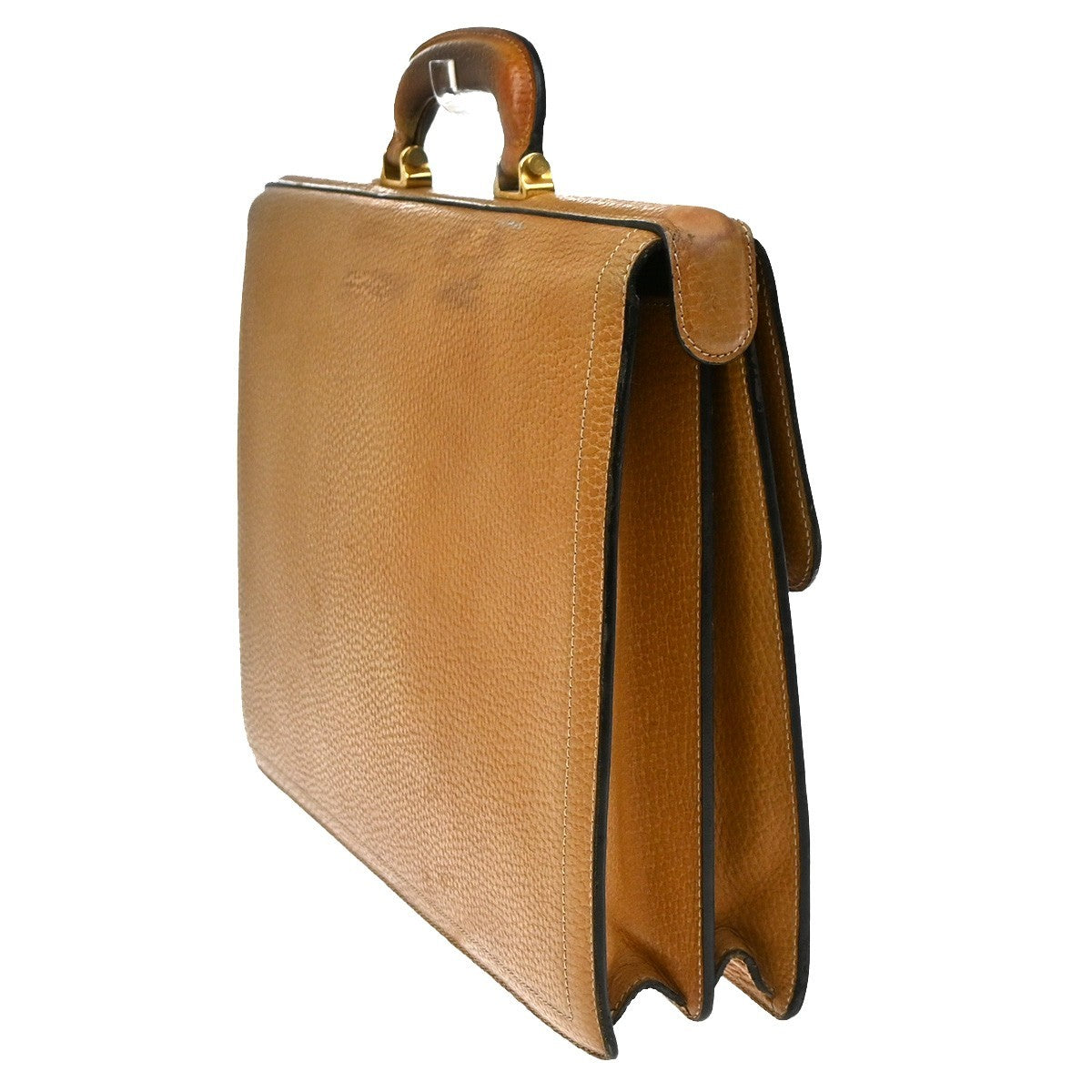 Loewe Anagram Business Leather Brown Leather Briefcase Bag (Pre-Owned)