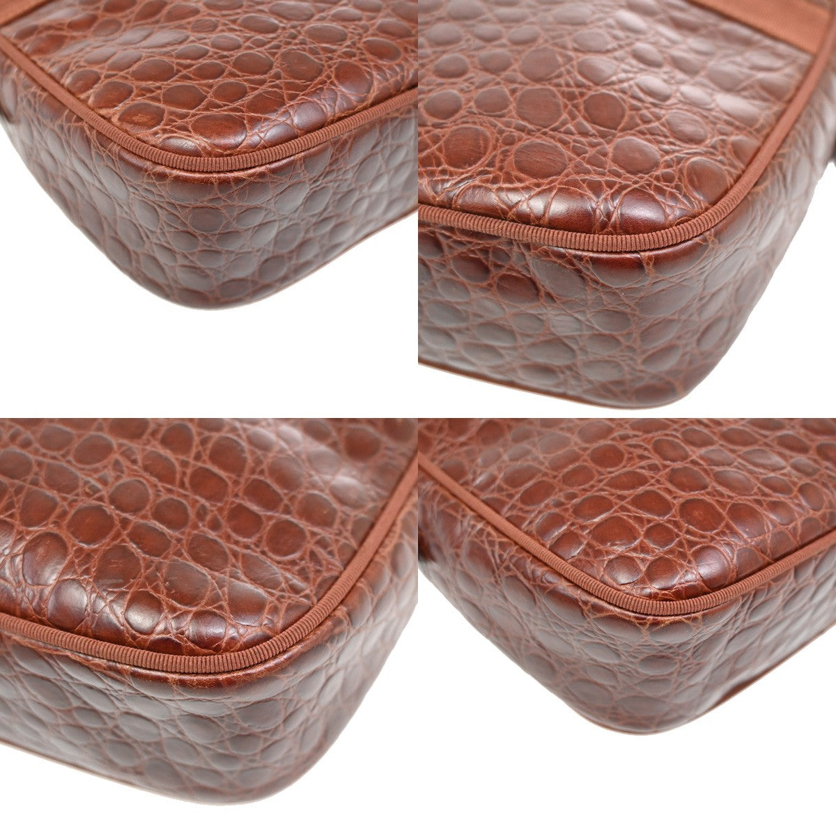 Salvatore Ferragamo Vala Leather Brown Leather Shoulder Bag Bag (Pre-Owned)