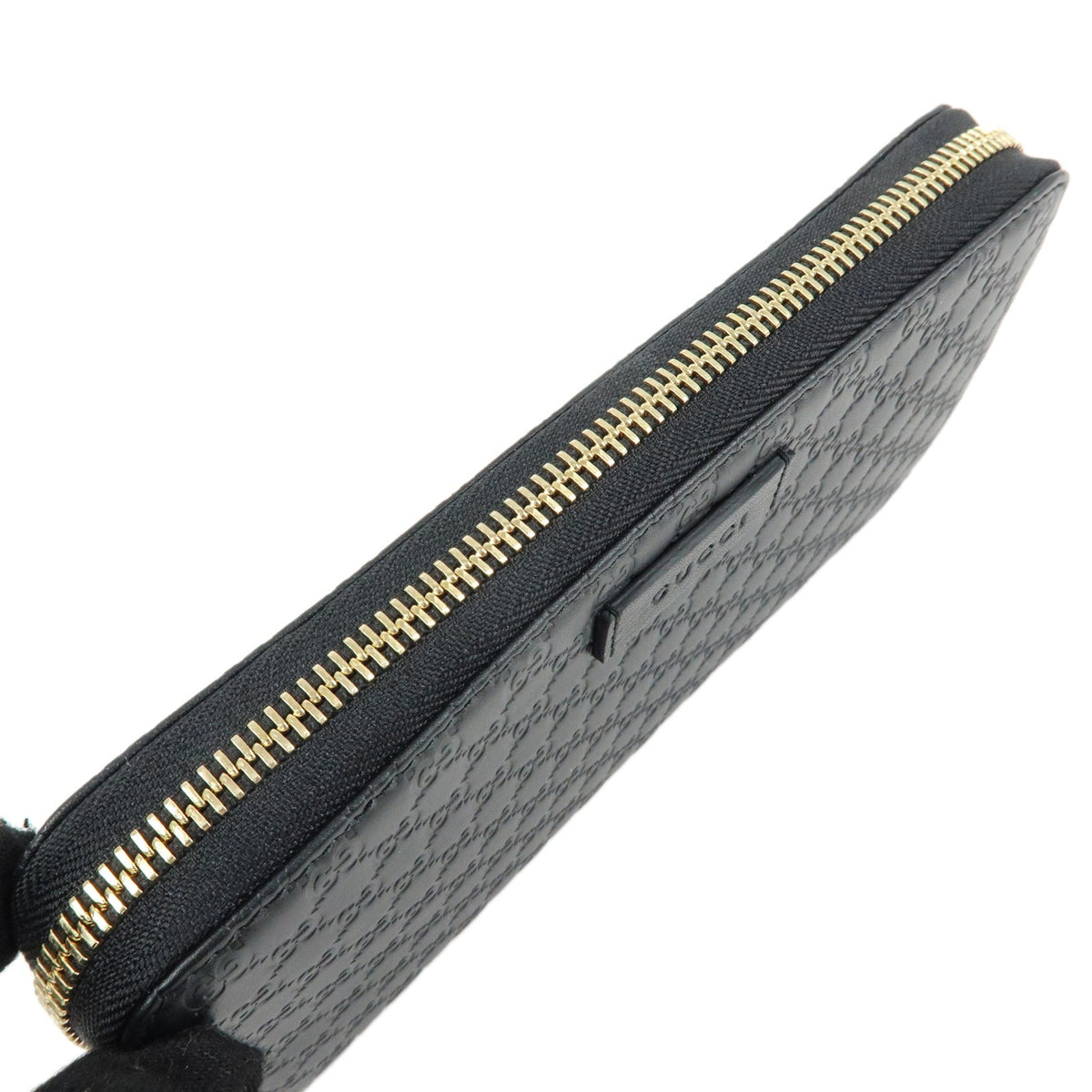 Gucci Zip Organizer Microguccissima Leather Black Leather Wallets Accessory (Pre-Owned)