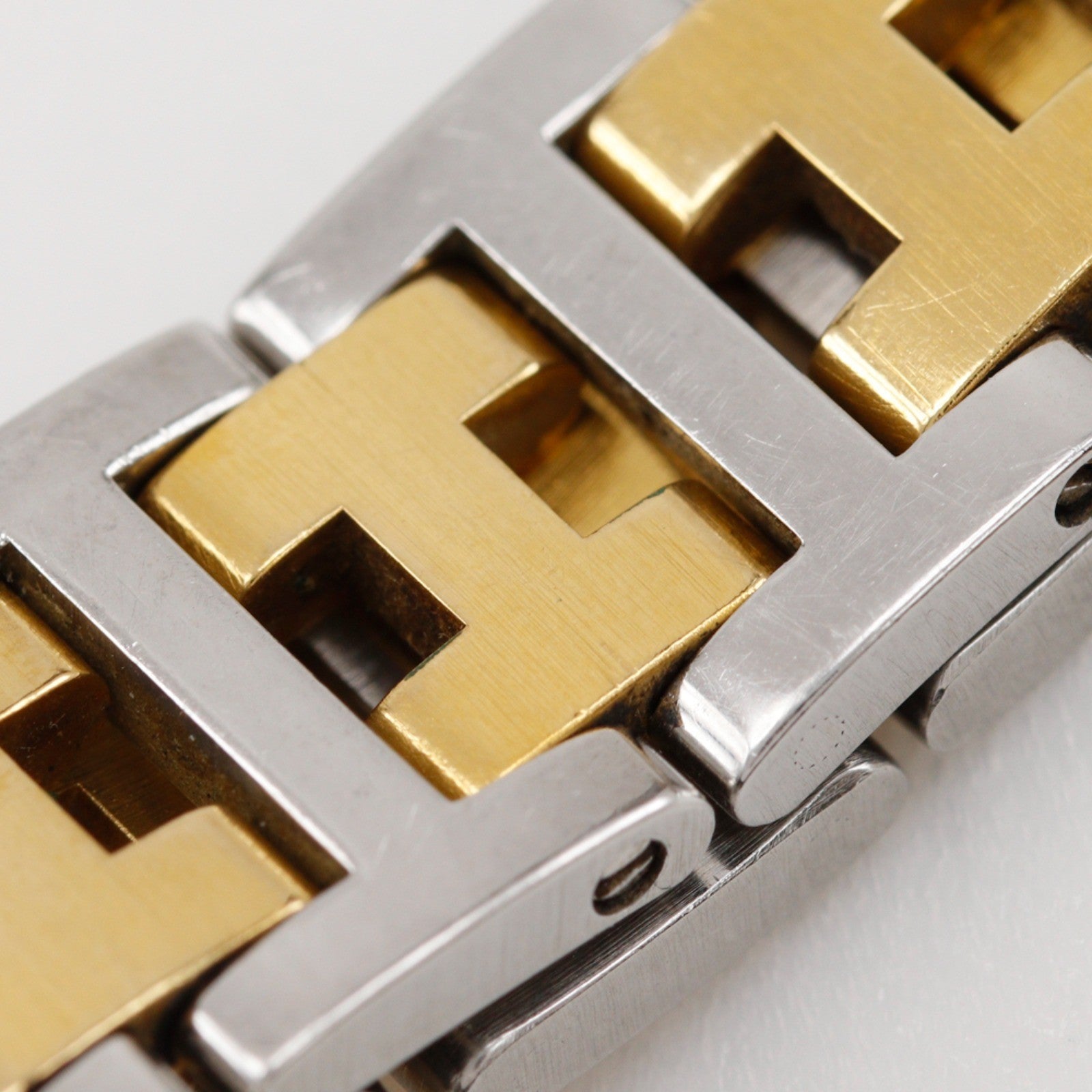 Hermes Clipper Quartz Stainless Steel With Plated Metal Watch (Pre-Owned)