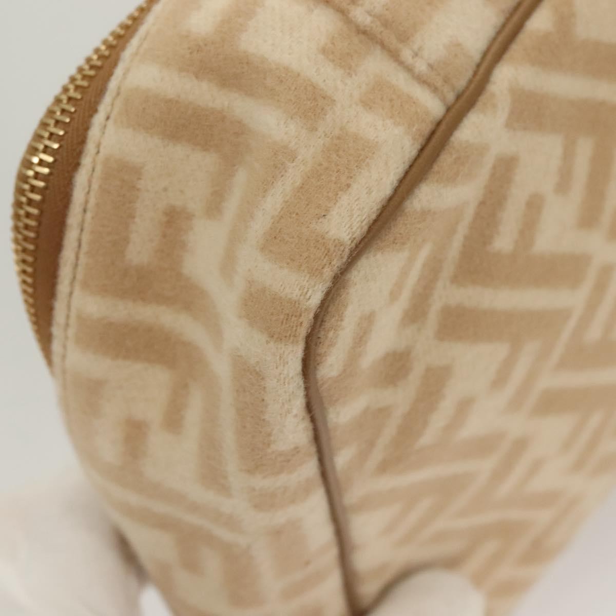 Celine Vintage Toiletry Macadam Coated Canvas Beige Canvas Toiletry Case Accessory (Pre-Owned)