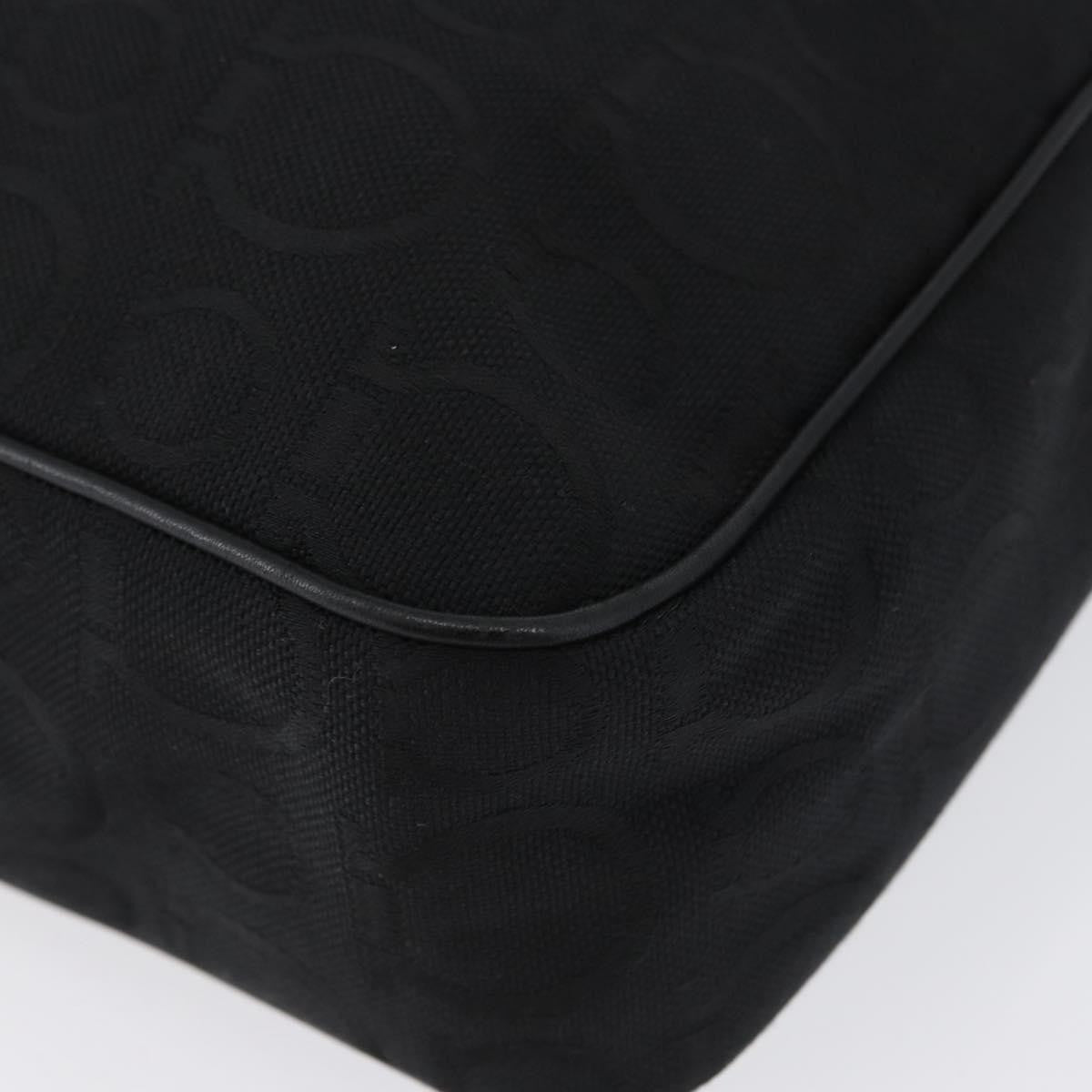 Salvatore Ferragamo Vintage Canvas Black Canvas Tote Bag Bag (Pre-Owned)