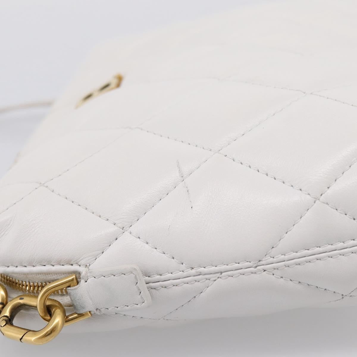 Balenciaga Touch B. Camera Quilted Leather White Leather Handbag (Pre-Owned)