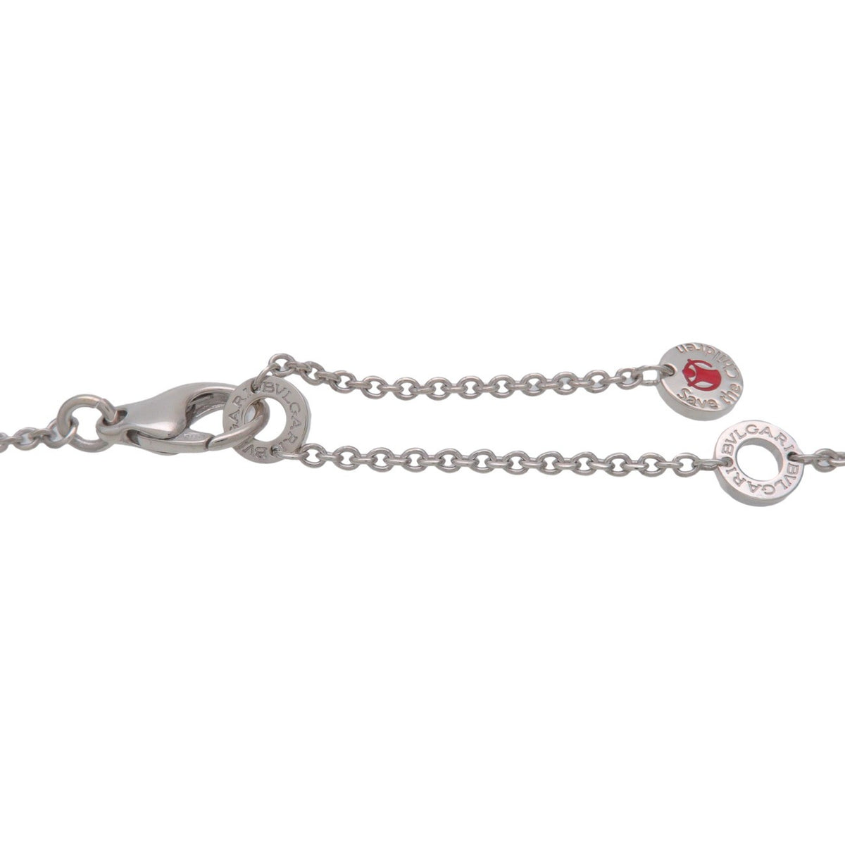 Bvlgari B.Zero1 Save The Children Pendant Sterling Silver With Ceramic Silver Silver Necklace Jewelry (Pre-Owned)
