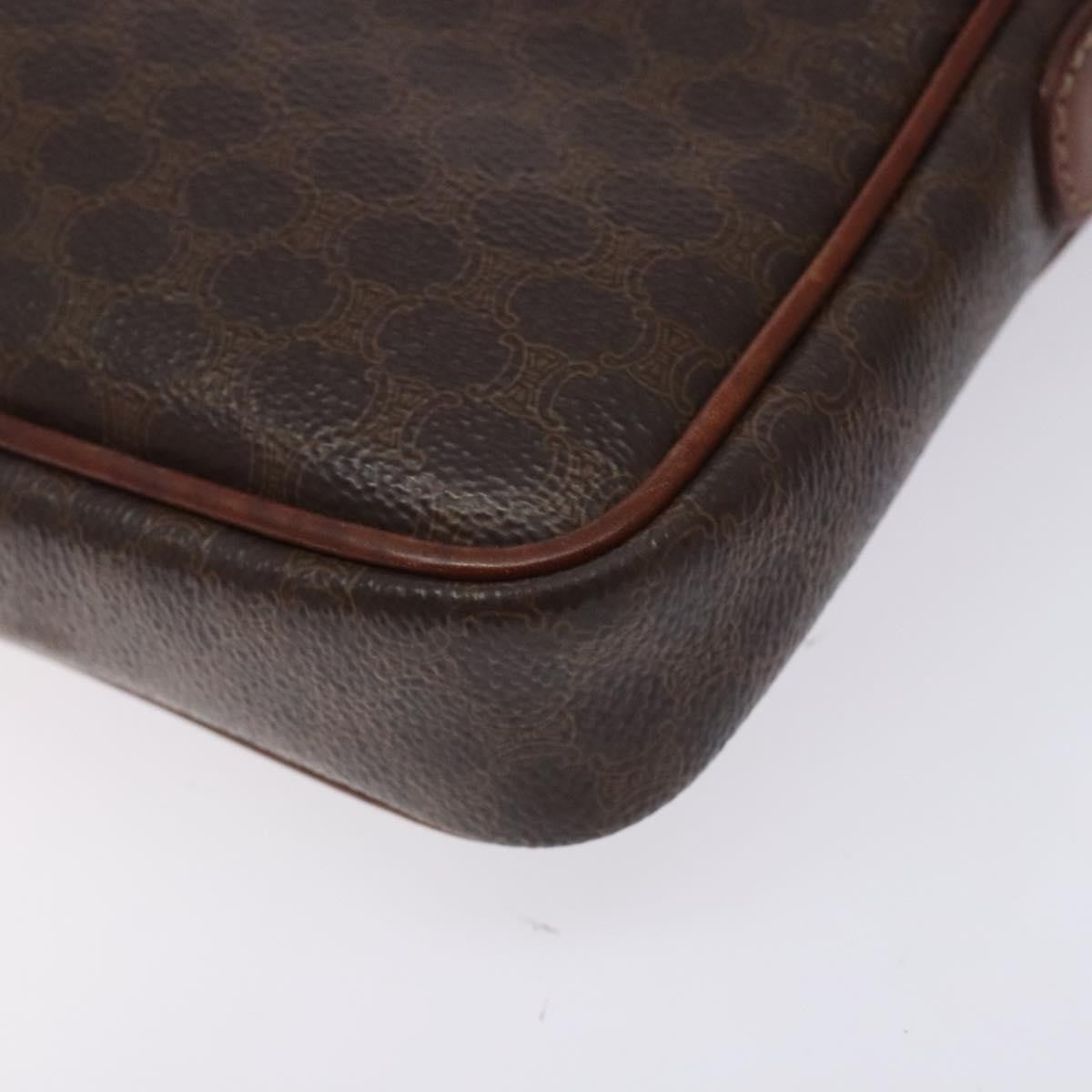 Celine Macadam Canvas Brown Canvas Clutche & Pouche Bag (Pre-Owned)