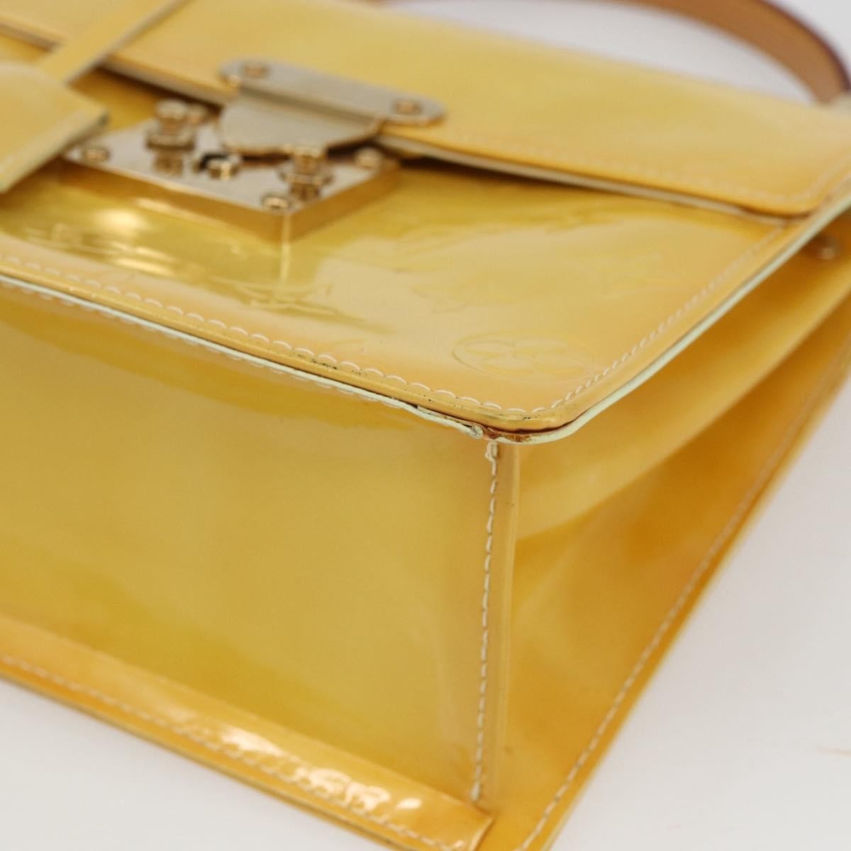 Louis Vuitton Spring Street Nm Patent Leather Yellow Patent_Leather Handbag (Pre-Owned)