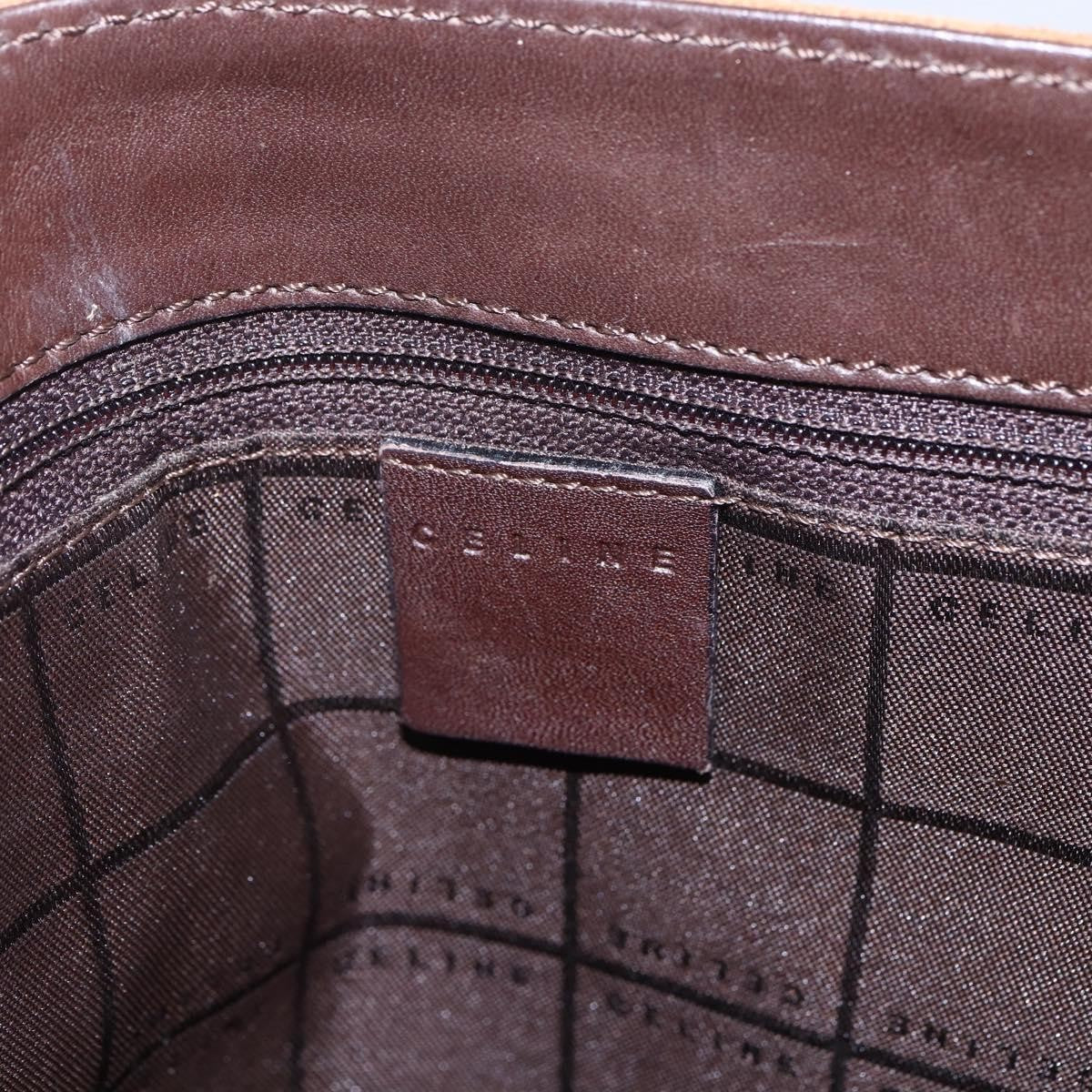 Celine C Macadam Shoulder Suede Beige Suede Shoulder Bag Bag (Pre-Owned)