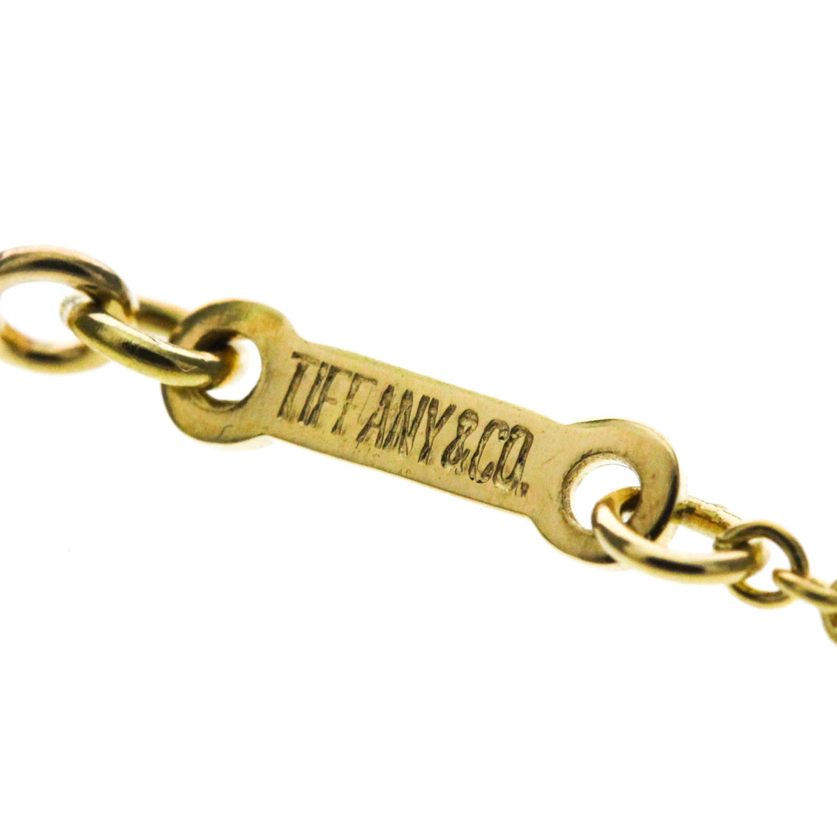 Tiffany & Co. Elsa Peretti Open Heart Pendant 18K Yellow Gold Gold Yellow_Gold Necklace Jewelry (Pre-Owned)