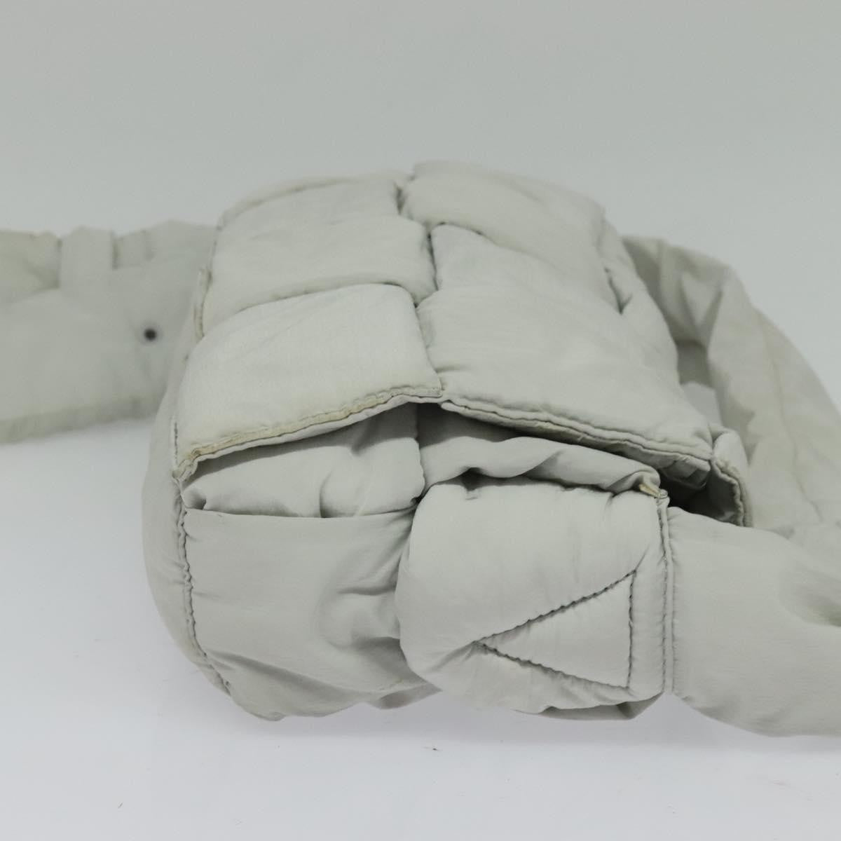 Bottega Veneta Padded Tech Cassette Intrecciato Nylon Gray Nylon Shoulder Bag Bag (Pre-Owned)