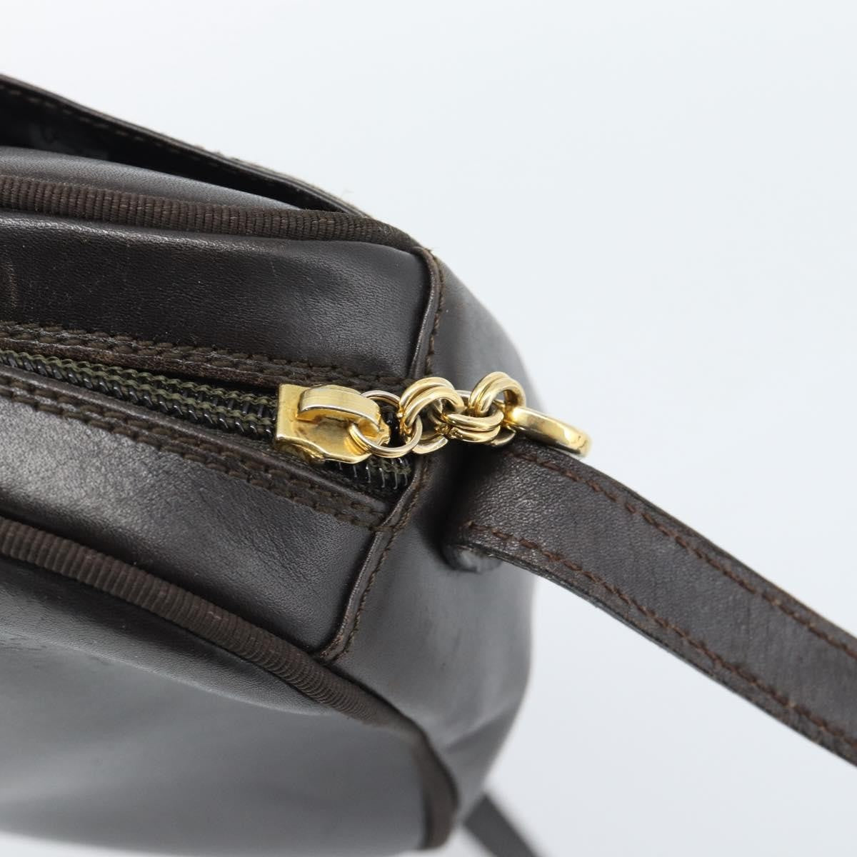 Salvatore Ferragamo Vala Leather Brown Leather Shoulder Bag Bag (Pre-Owned)