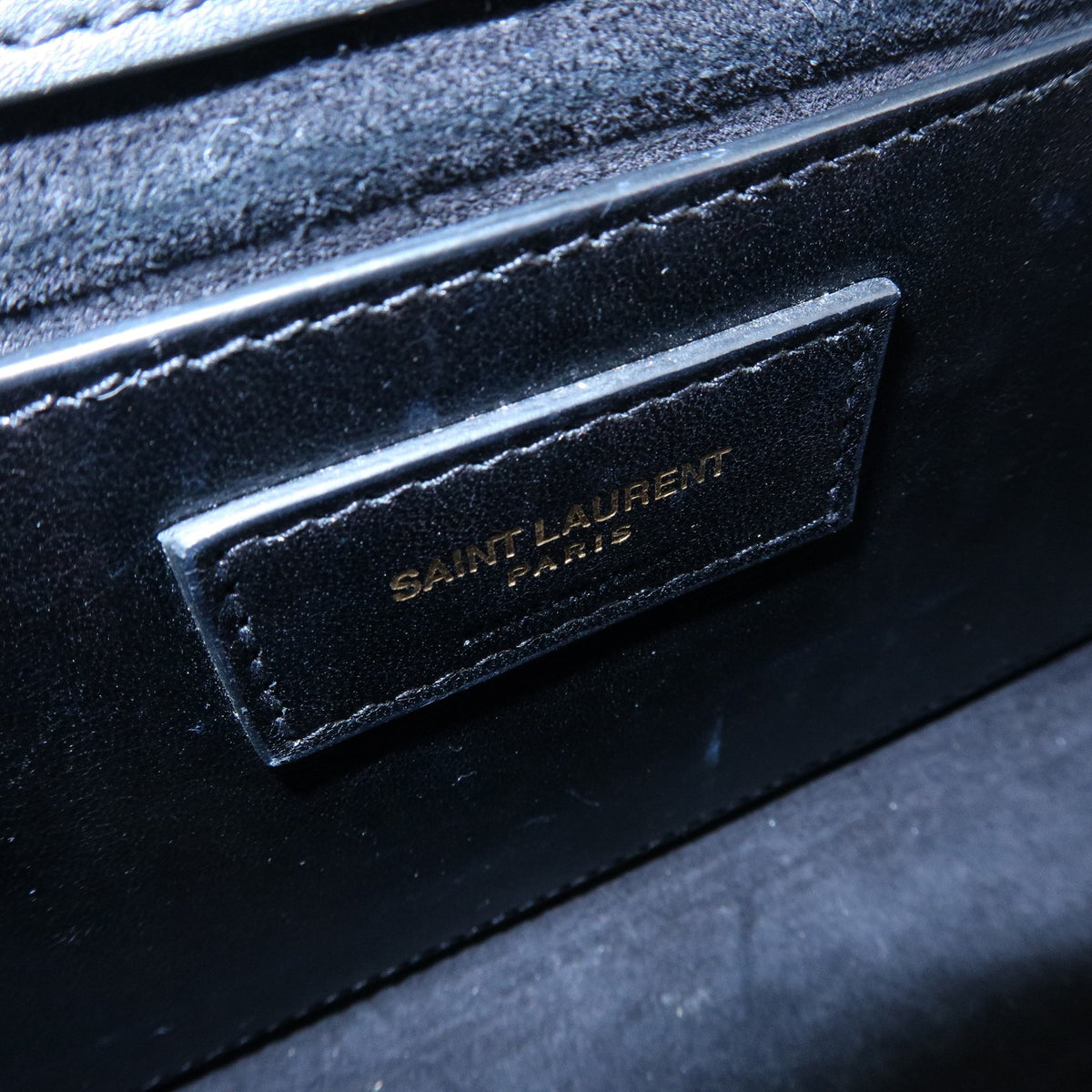 Saint Laurent Classic Monogram Tassel Leather Black Leather Crossbody Bag Bag (Pre-Owned)