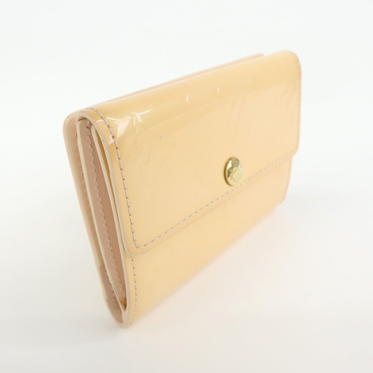 Louis Vuitton Ludlow Vernis Beige Patent_Leather Wallets Accessory (Pre-Owned)