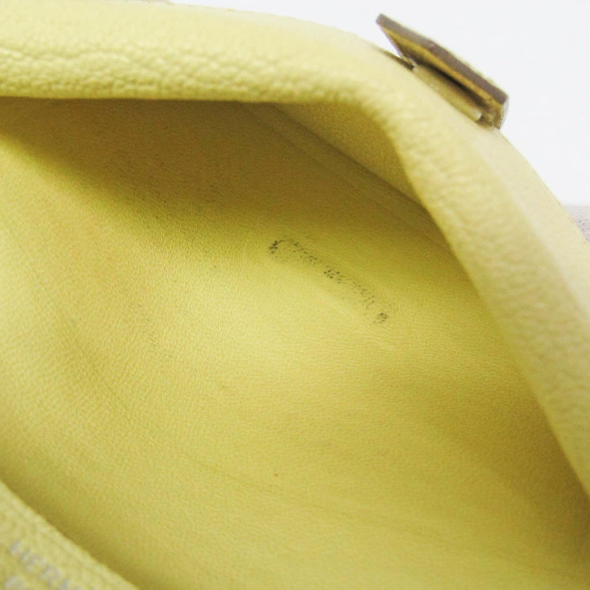 Hermes Bearn Chevre Mysore Yellow Leather Wallets Accessory (Pre-Owned)
