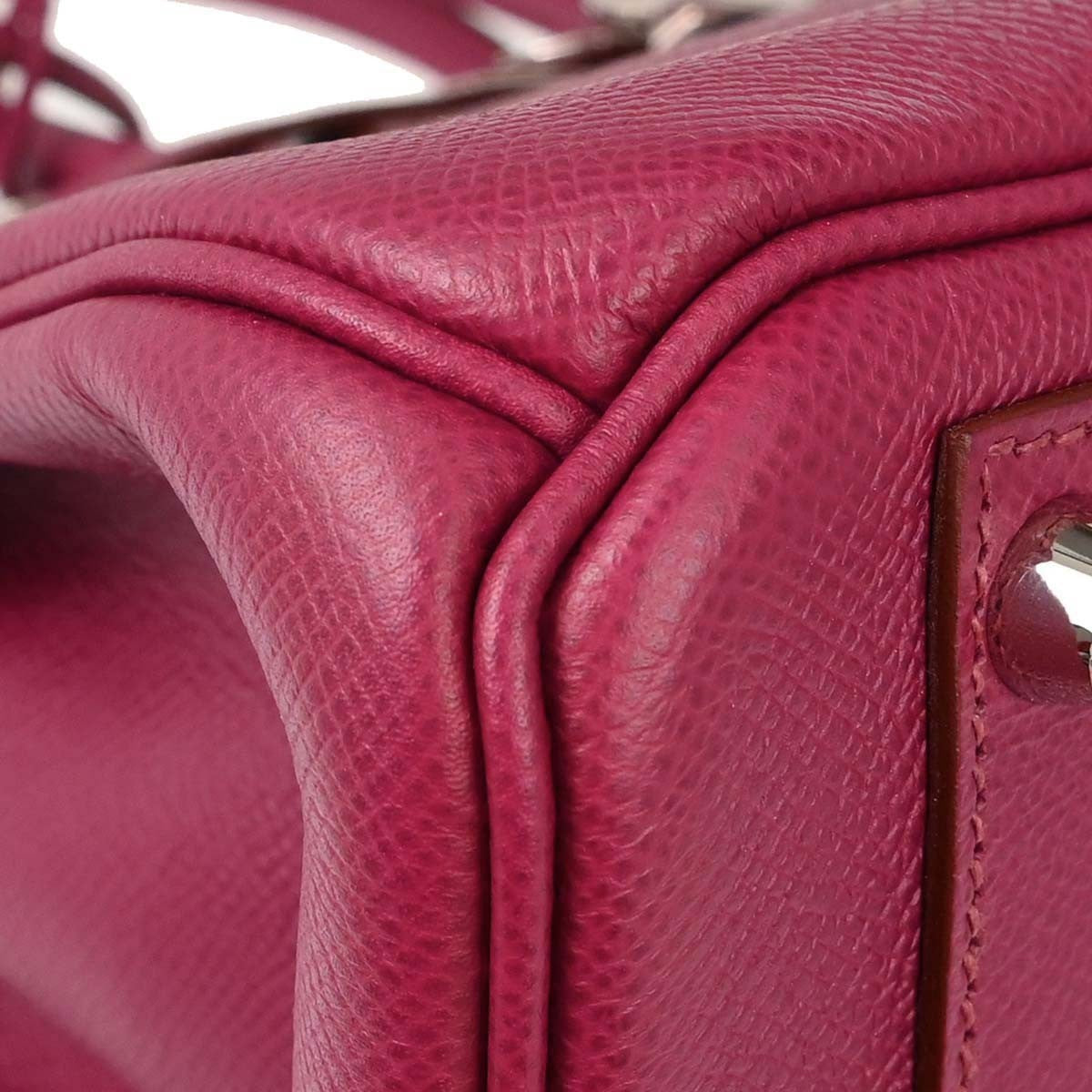 Hermes Birkin Red Epsom With Gold Hardware Pink Leather Handbag (Pre-Owned)