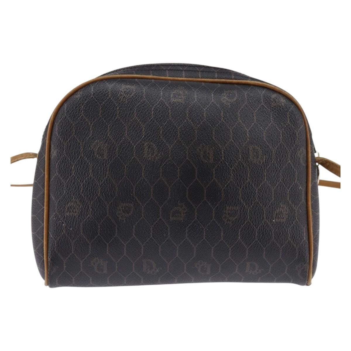 Christian Dior Vintage Honeycomb Canvas Black Canvas Bag (Pre-Owned)