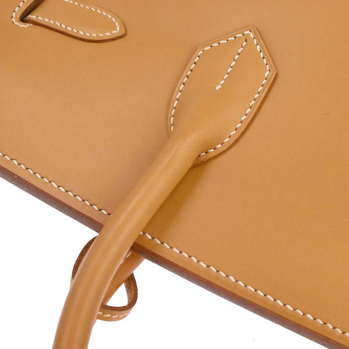 Hermes Hac Birkin Brown Vache Natural With Gold Hardware Neutral Leather Handbag (Pre-Owned)