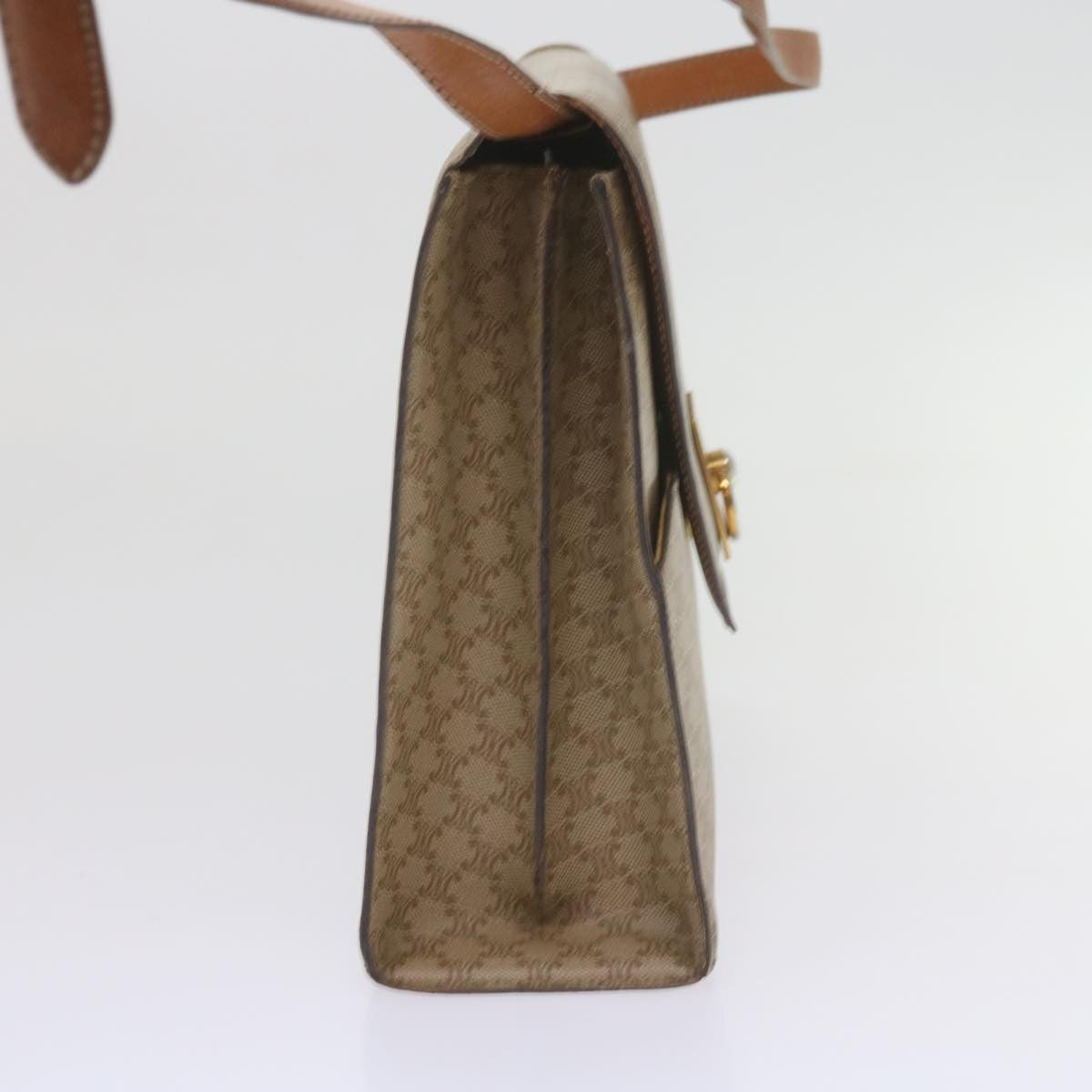 Celine Vintage Macadam Canvas Beige Canvas Shoulder Bag Bag (Pre-Owned)