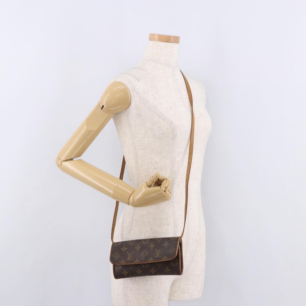 Louis Vuitton Twin Monogram Canvas Brown Canvas Clutche & Pouche Bag (Pre-Owned)