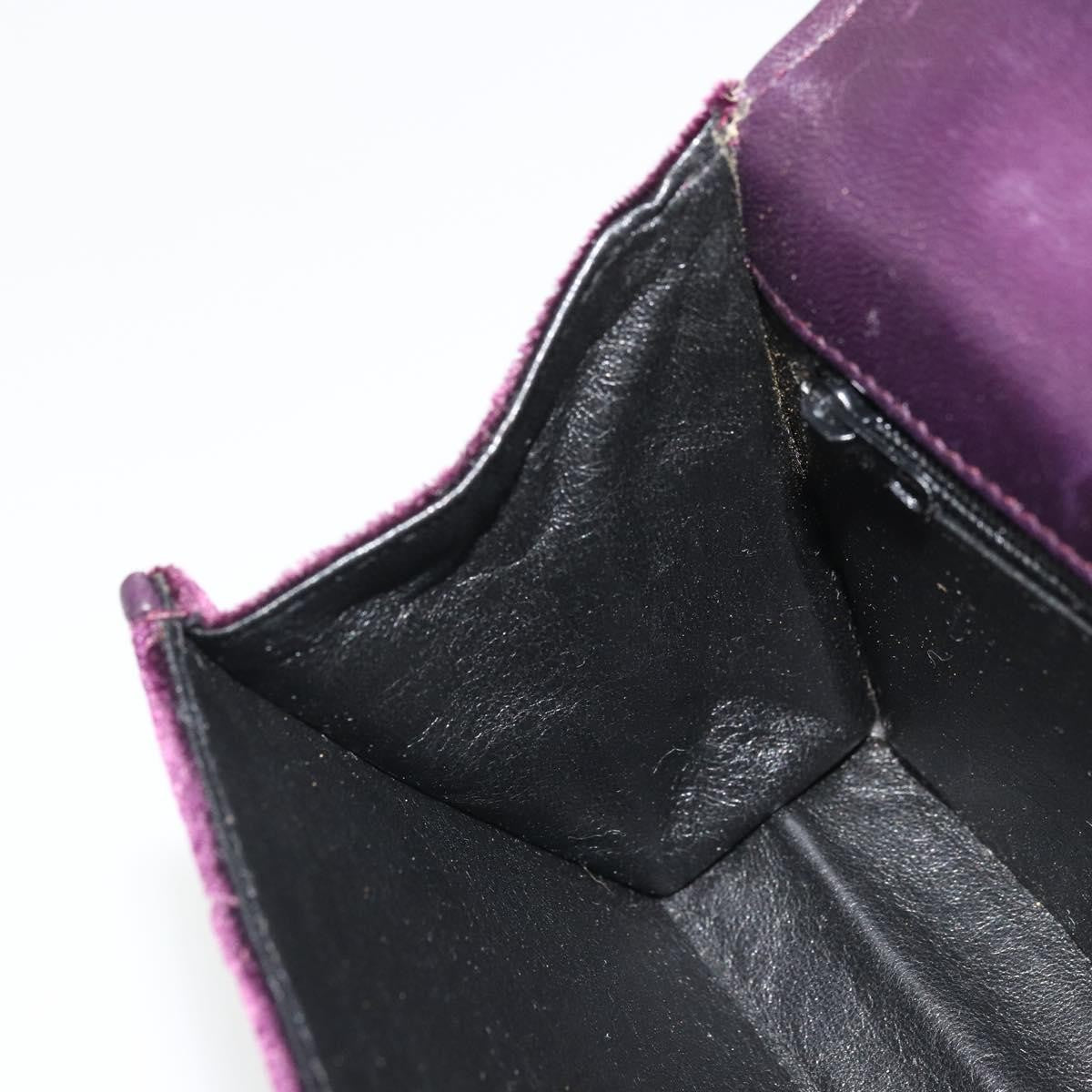 Chanel Wallet On Chain Quilted Velvet Purple Velvet Handbag (Pre-Owned)