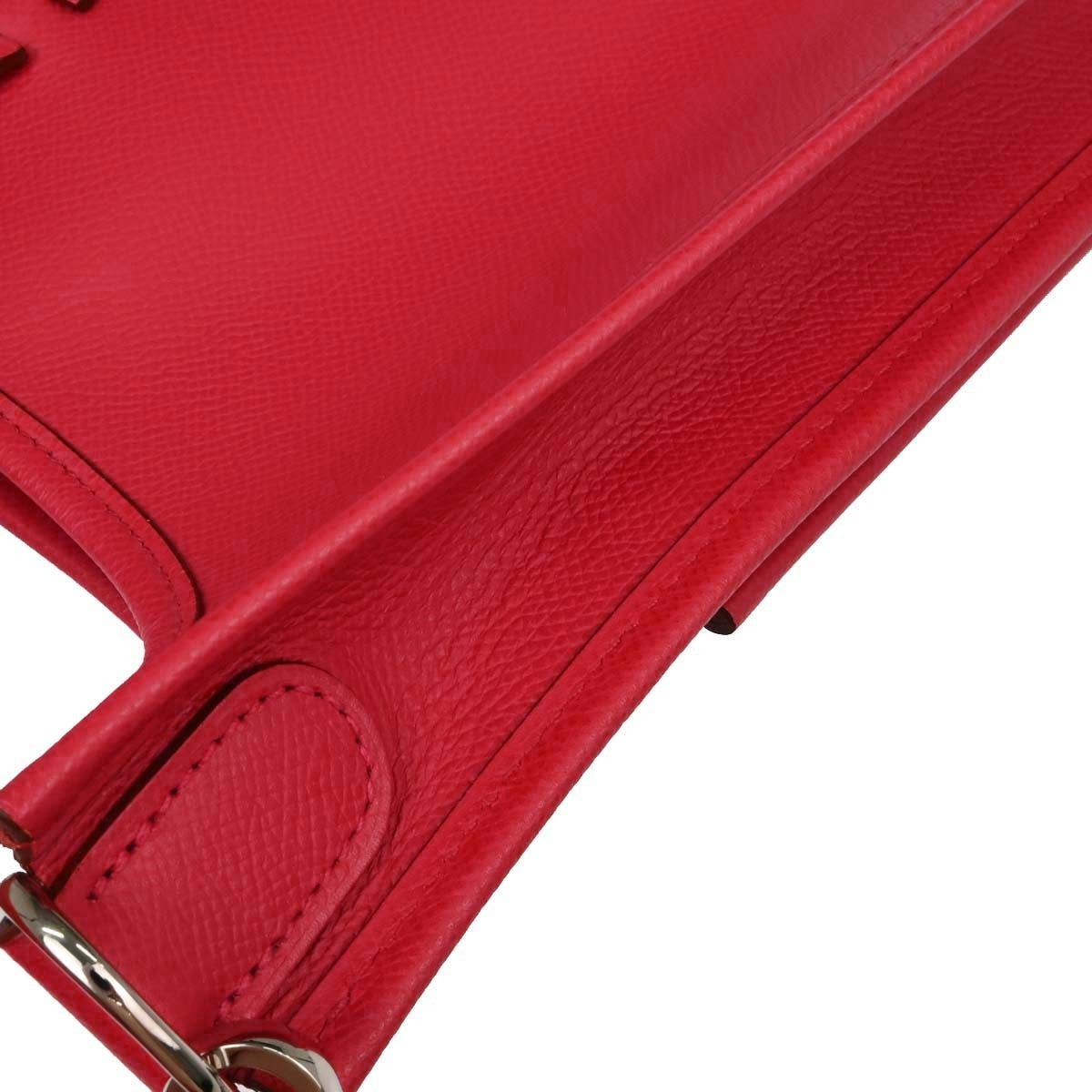 Hermes Evelyne Bag Gen Iii Epsom Red Leather Shoulder Bag Bag (Pre-Owned)
