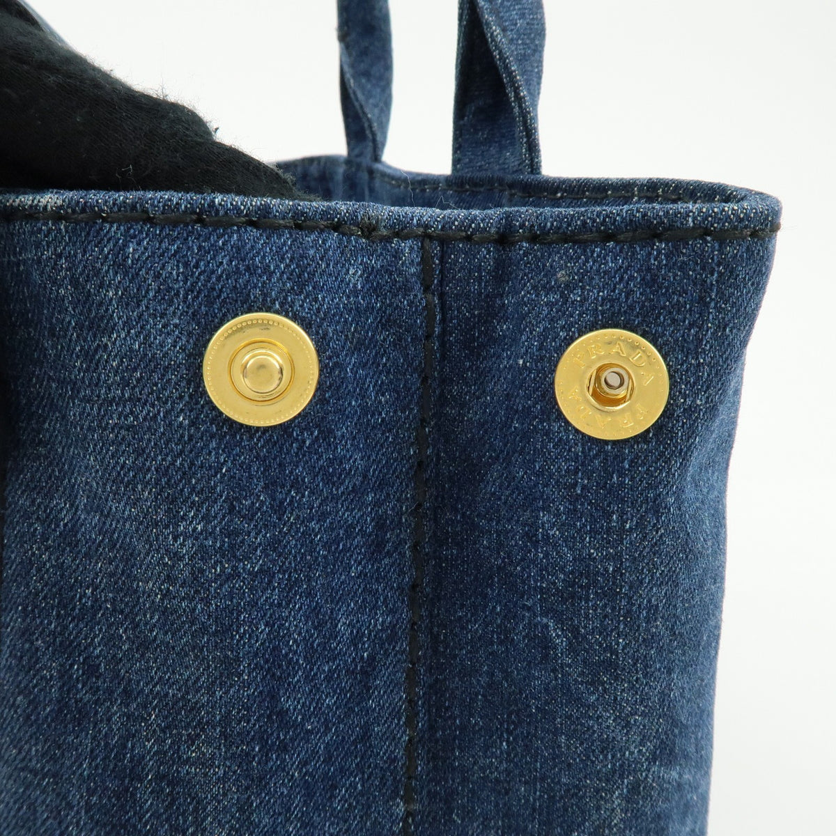 Prada Canapa Convertible Denim Blue Denim_Jeans Tote Bag Bag (Pre-Owned)
