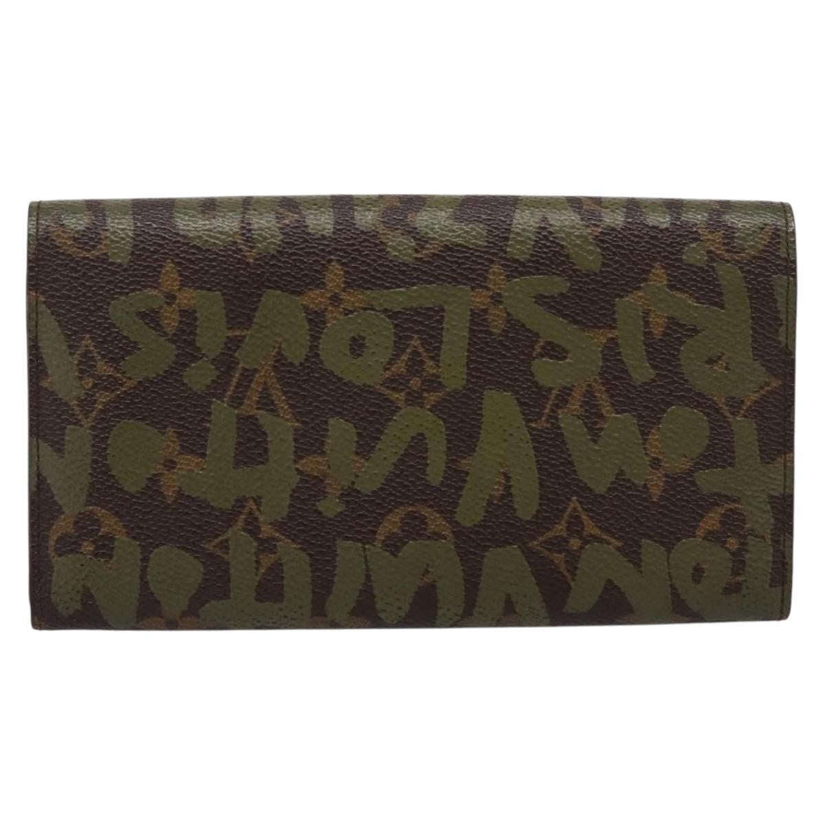 Louis Vuitton Sarah Limited Edition Monogram Graffiti Khaki Canvas Wallets Accessory (Pre-Owned)