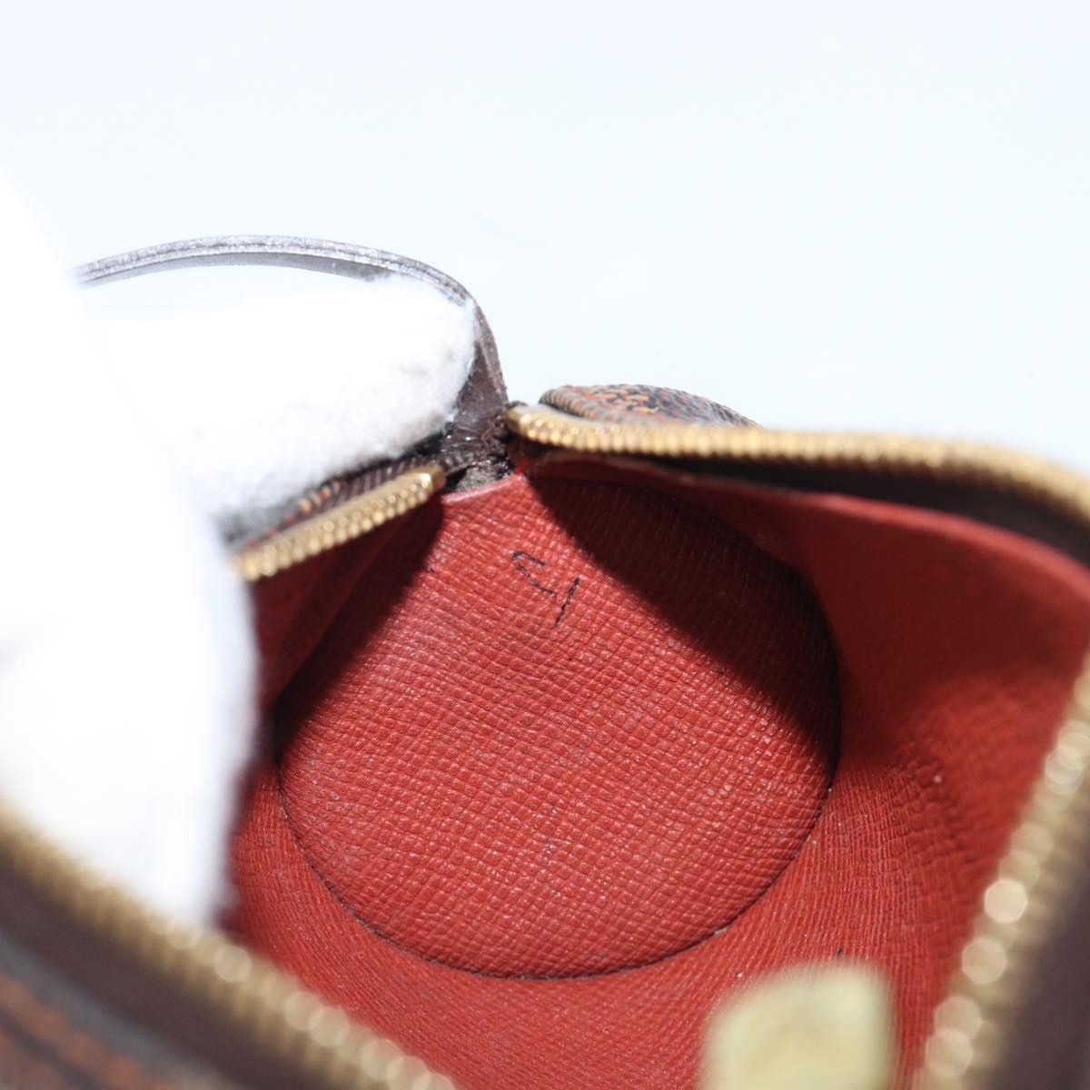 Louis Vuitton Papillon Pochette Damier Brown Canvas Clutche & Pouche Bag (Pre-Owned)