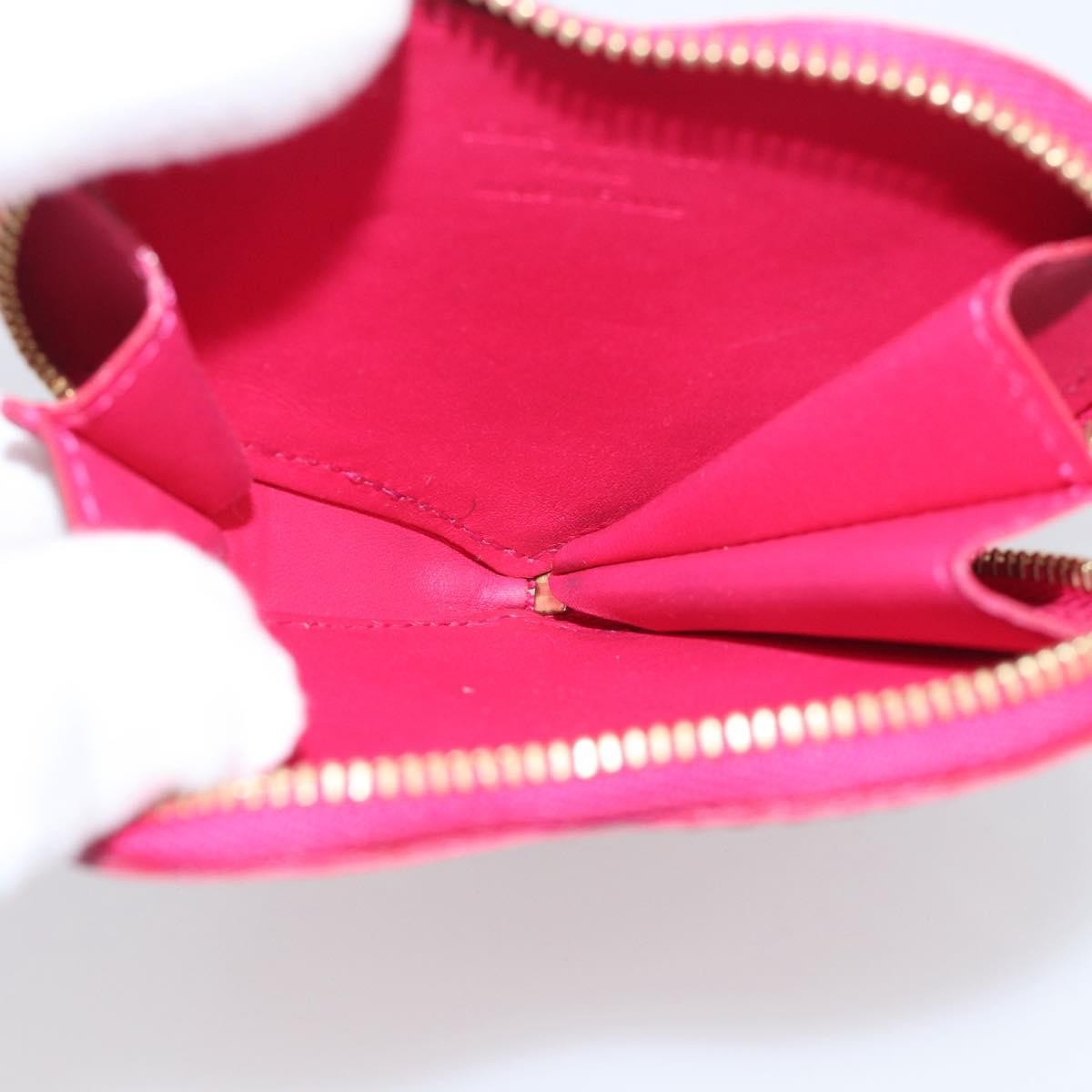 Louis Vuitton Heart Coin Purse Monogram Vernis Pink Patent_Leather Clutche & Pouche Bag (Pre-Owned)