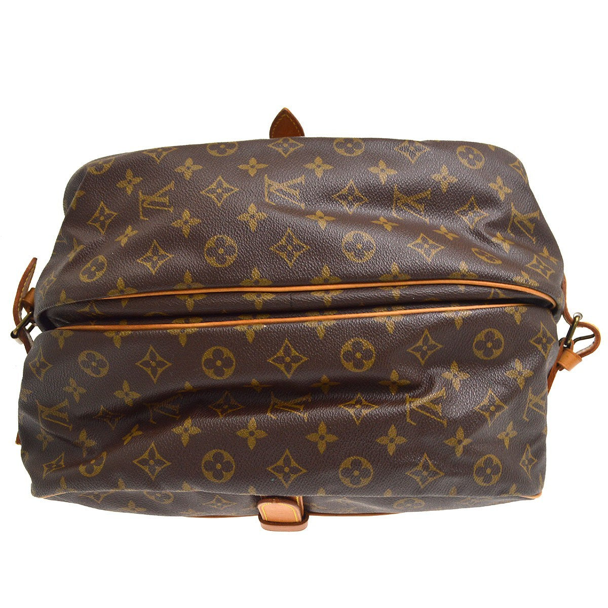 Louis Vuitton Saumur Monogram Canvas Brown Canvas Shoulder Bag Bag (Pre-Owned)