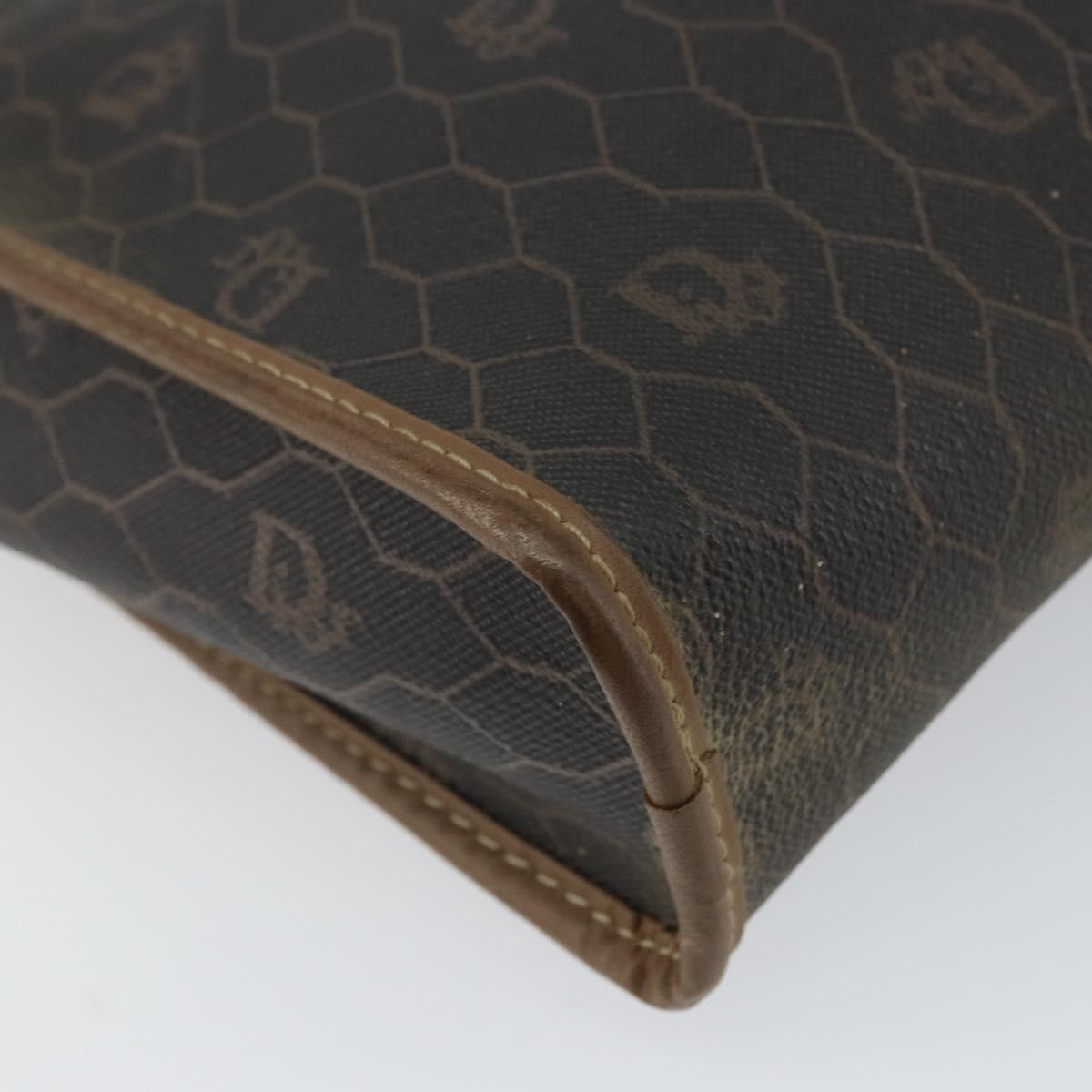 Christian Dior Vintage Honeycomb Zip Canvas And Leather Black Canvas Clutche & Pouche Bag (Pre-Owned)