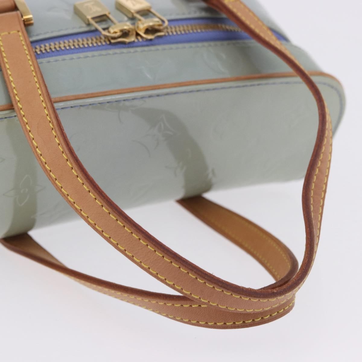 Louis Vuitton Sullivan Horizontal Monogram Vernis Blue Patent_Leather Handbag (Pre-Owned)