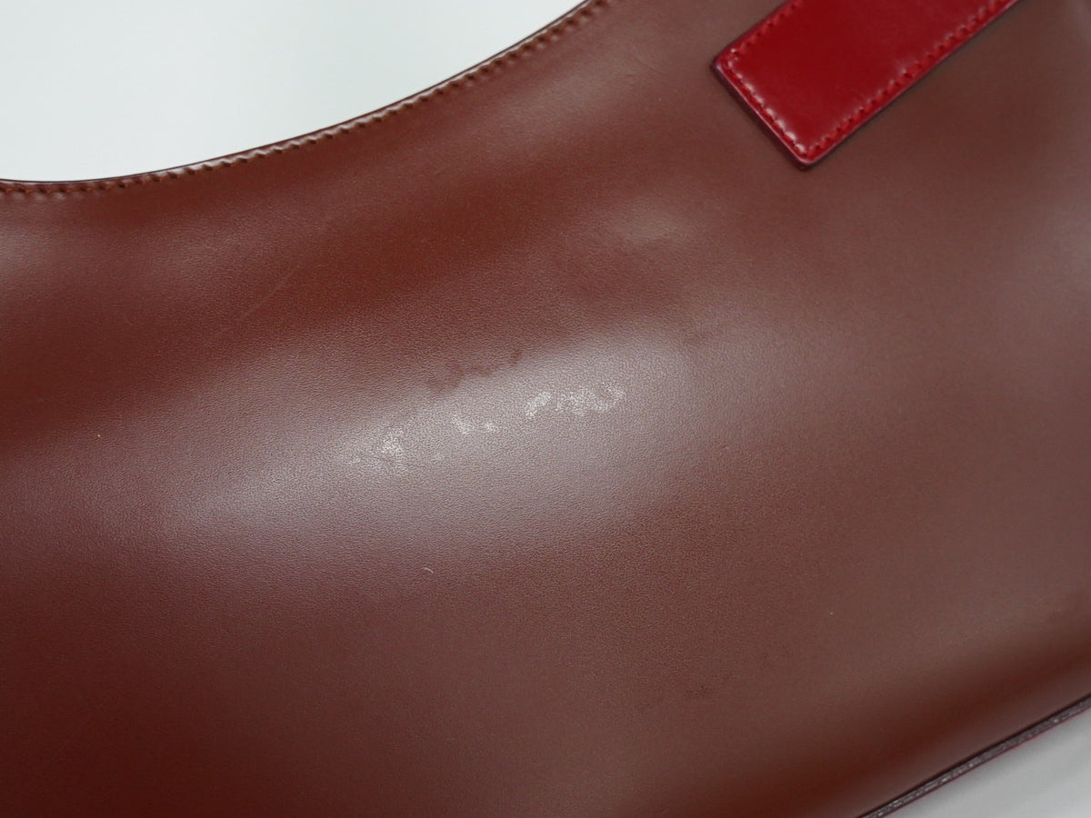 Salvatore Ferragamo Gancini Hobo Leather Brown Leather Shoulder Bag Bag (Pre-Owned)