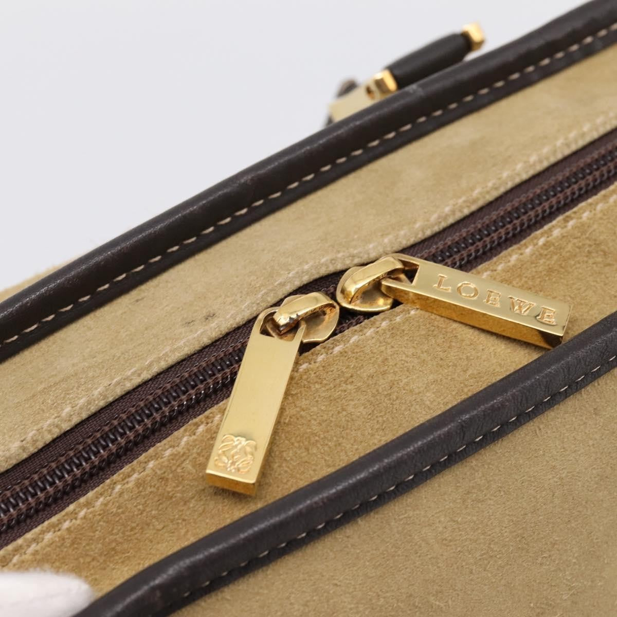 Loewe Amazona Suede Beige Suede Handbag (Pre-Owned)