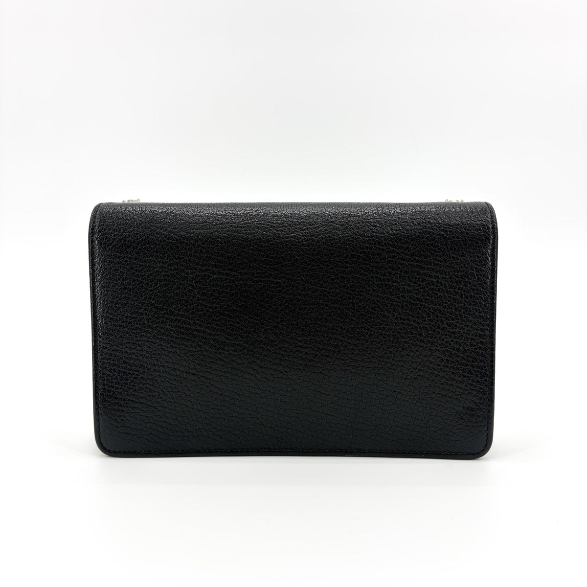 Miu Miu Crystal And Pearl Chain Clutch Embellished Leather Black Leather Clutche & Pouche Bag (Pre-Owned)