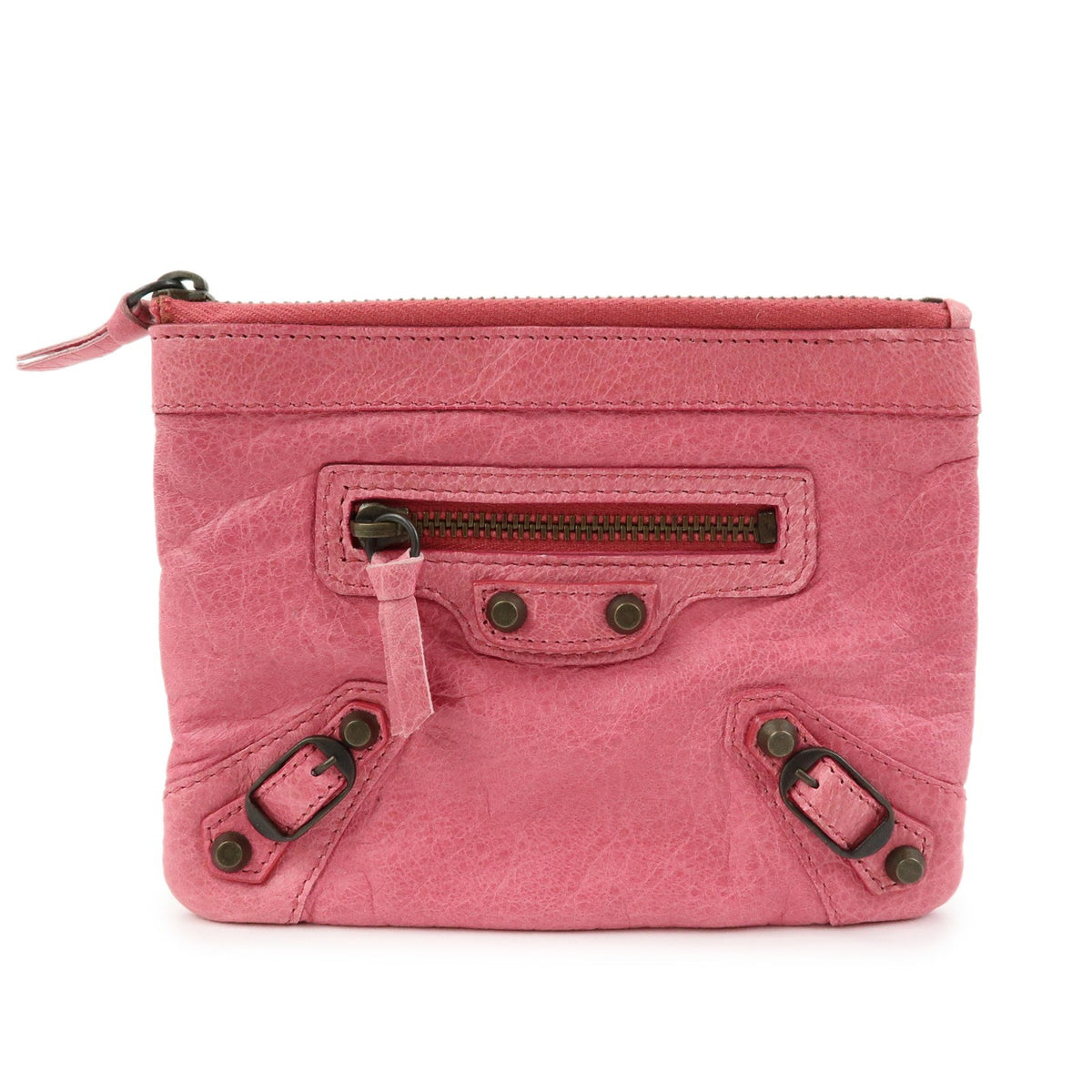 Balenciaga Classic Studs Reporter Leather Pink Leather Crossbody Bag Bag (Pre-Owned)