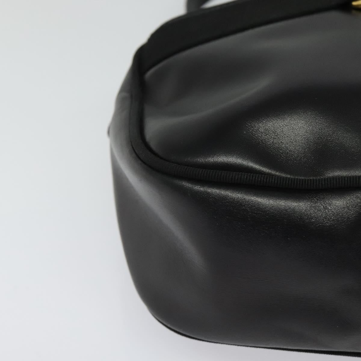 Salvatore Ferragamo Vara Bow Camera Leather Black Leather Shoulder Bag Bag (Pre-Owned)