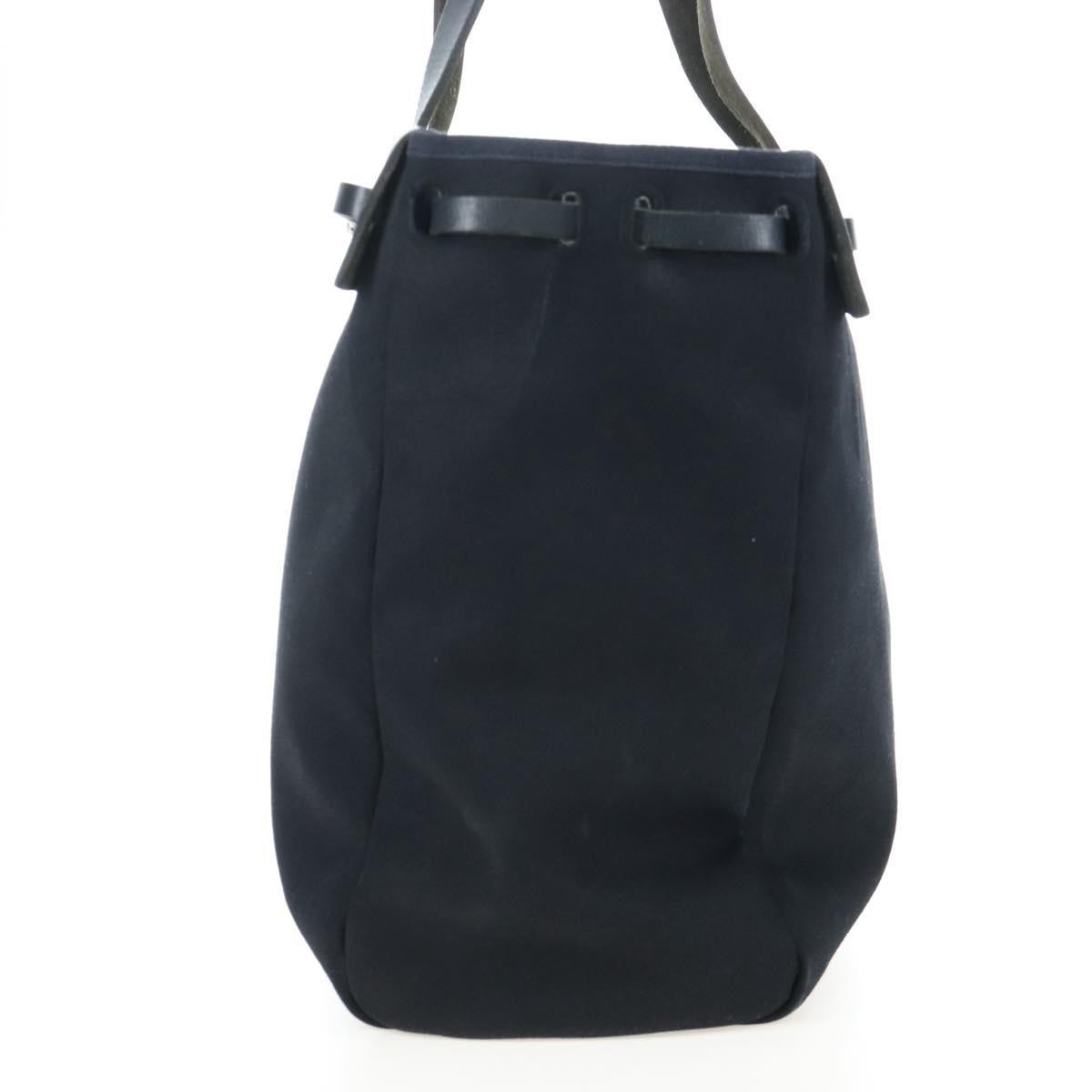 Hermes Herbag Cabas Toile And Leather Black Canvas Tote Bag Bag (Pre-Owned)