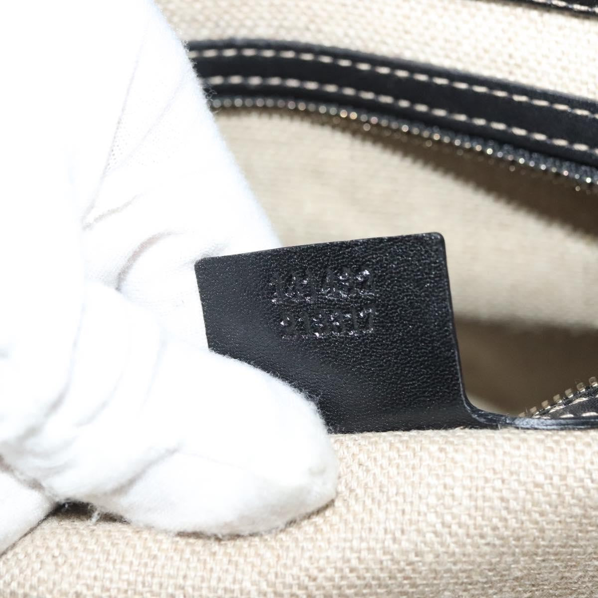 Gucci Tote Leather Black Leather Tote Bag Bag (Pre-Owned)