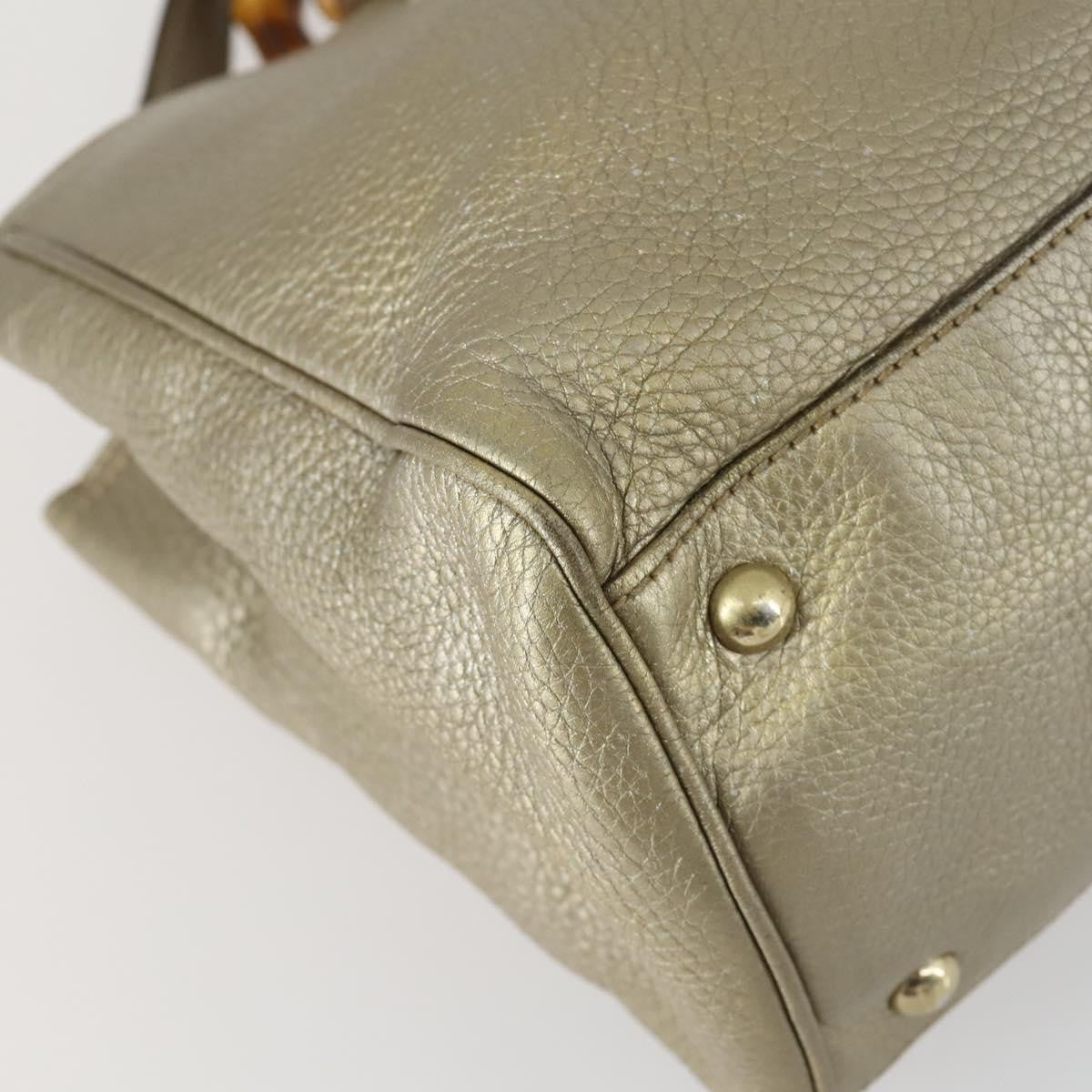 Gucci Bamboo Shopper Leather Beige Leather Tote Bag Bag (Pre-Owned)