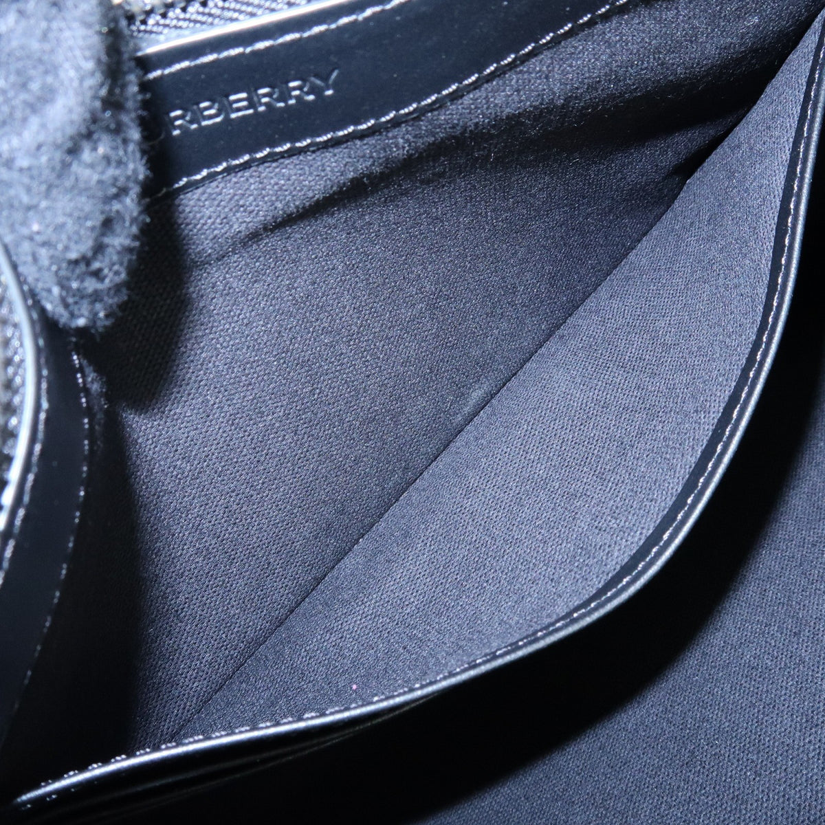 Burberry Logo Zip Printed Leather Black Leather Clutche & Pouche Bag (Pre-Owned)