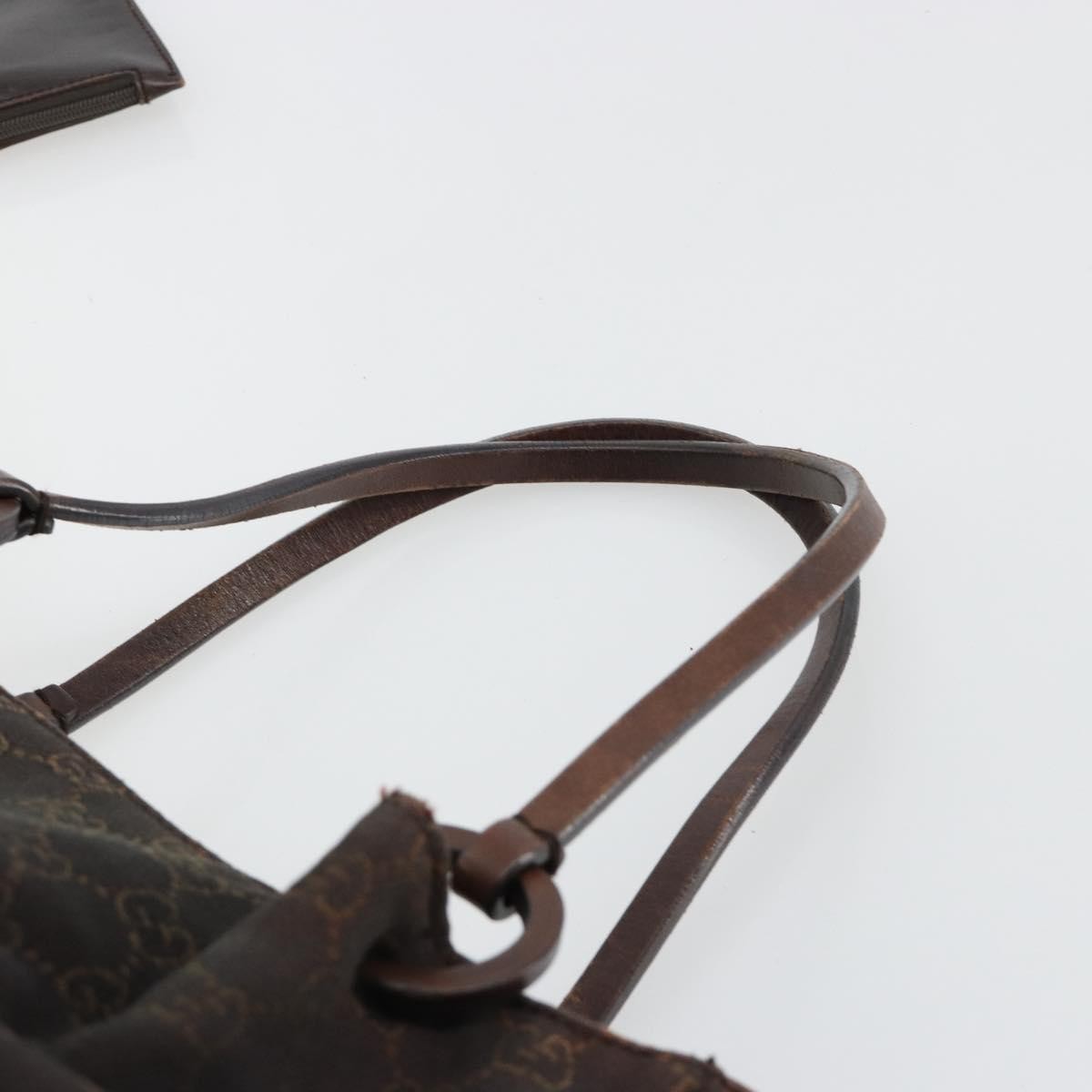 Gucci Vintage Jackie Gg Canvas Brown Canvas Backpack Bag (Pre-Owned)