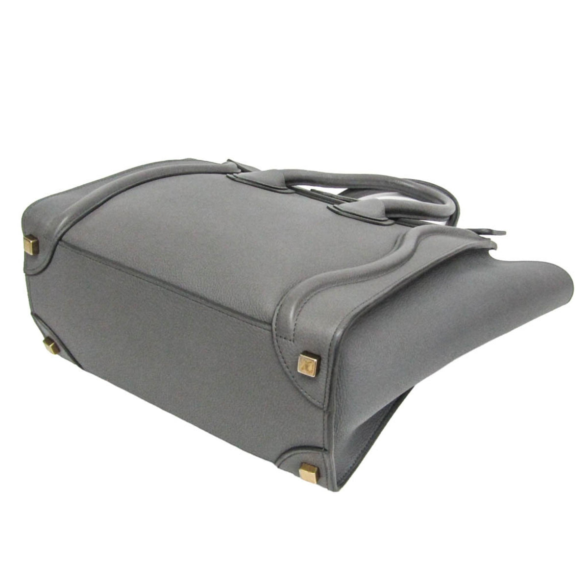 Celine Luggage Smooth Leather Gray Leather Handbag (Pre-Owned)